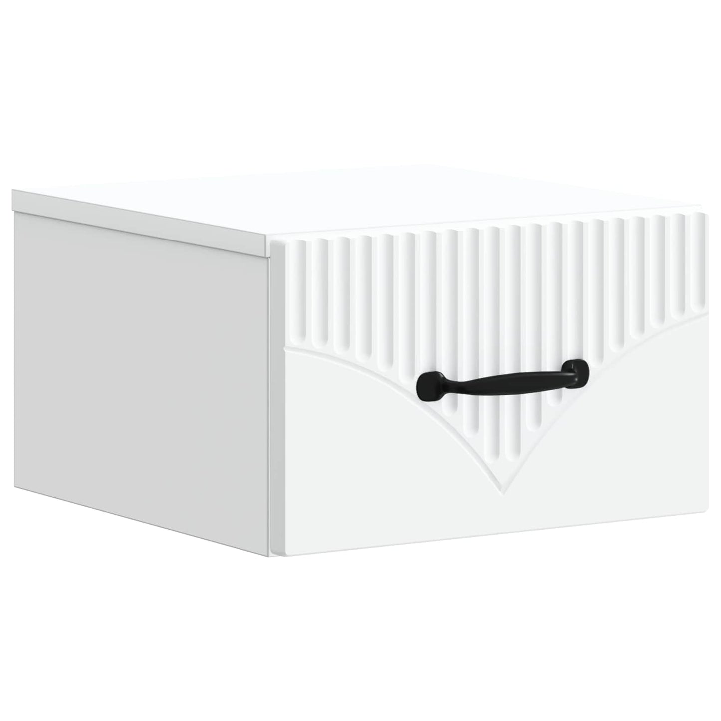 Wandbeugel Bedkast met lade Wit 34,5 x 33 x 20 cm Bewerkt hout is nu te koop bij PeponiXL, paradijselijk wonen!