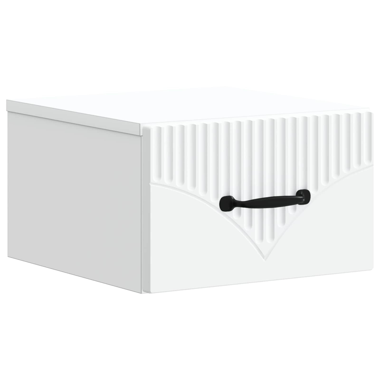 Wandbeugel Bedkast met lade Wit 34,5 x 33 x 20 cm Bewerkt hout is nu te koop bij PeponiXL, paradijselijk wonen!