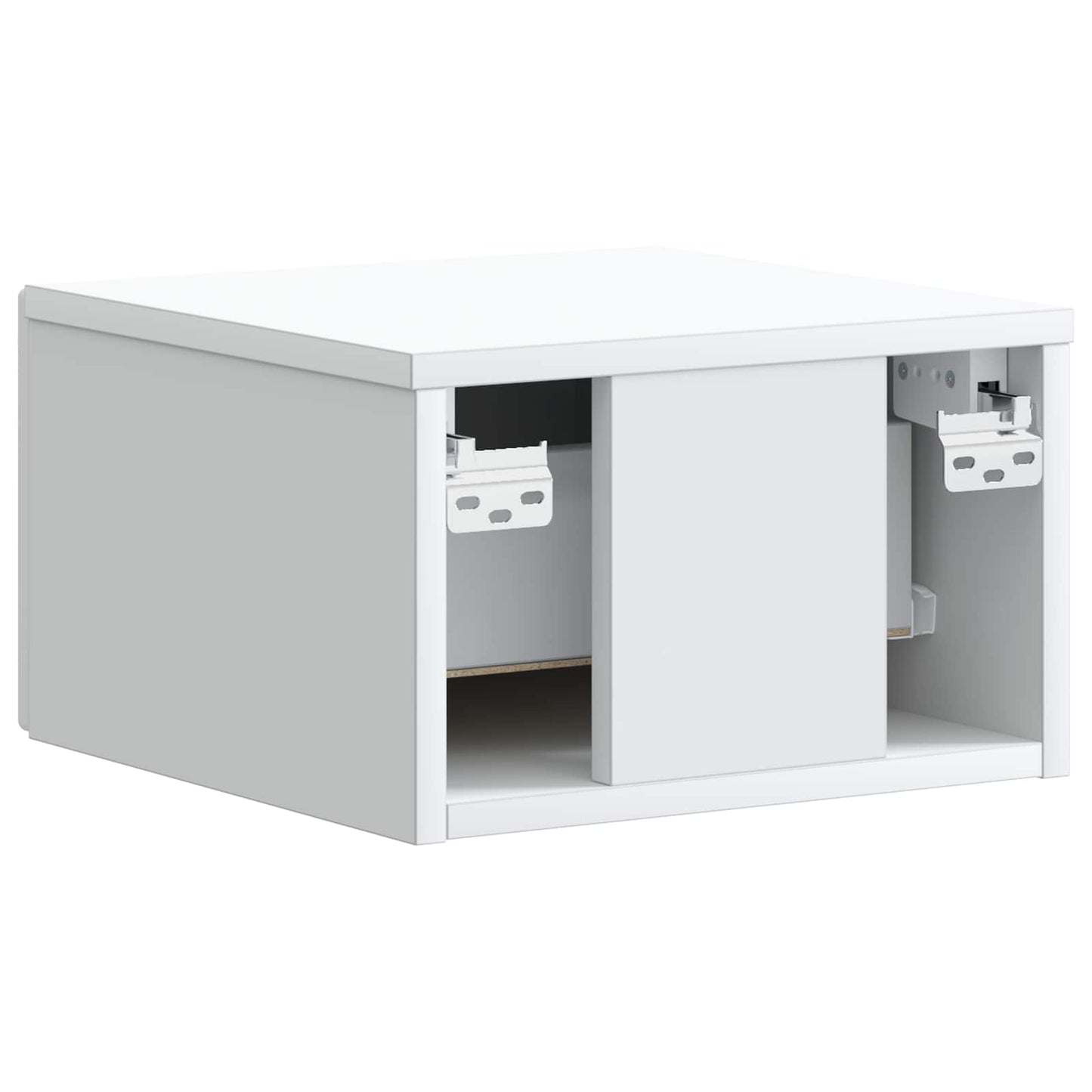 Wandbeugel Bedkast met lade Wit 34,5 x 33 x 20 cm Bewerkt hout is nu te koop bij PeponiXL, paradijselijk wonen!