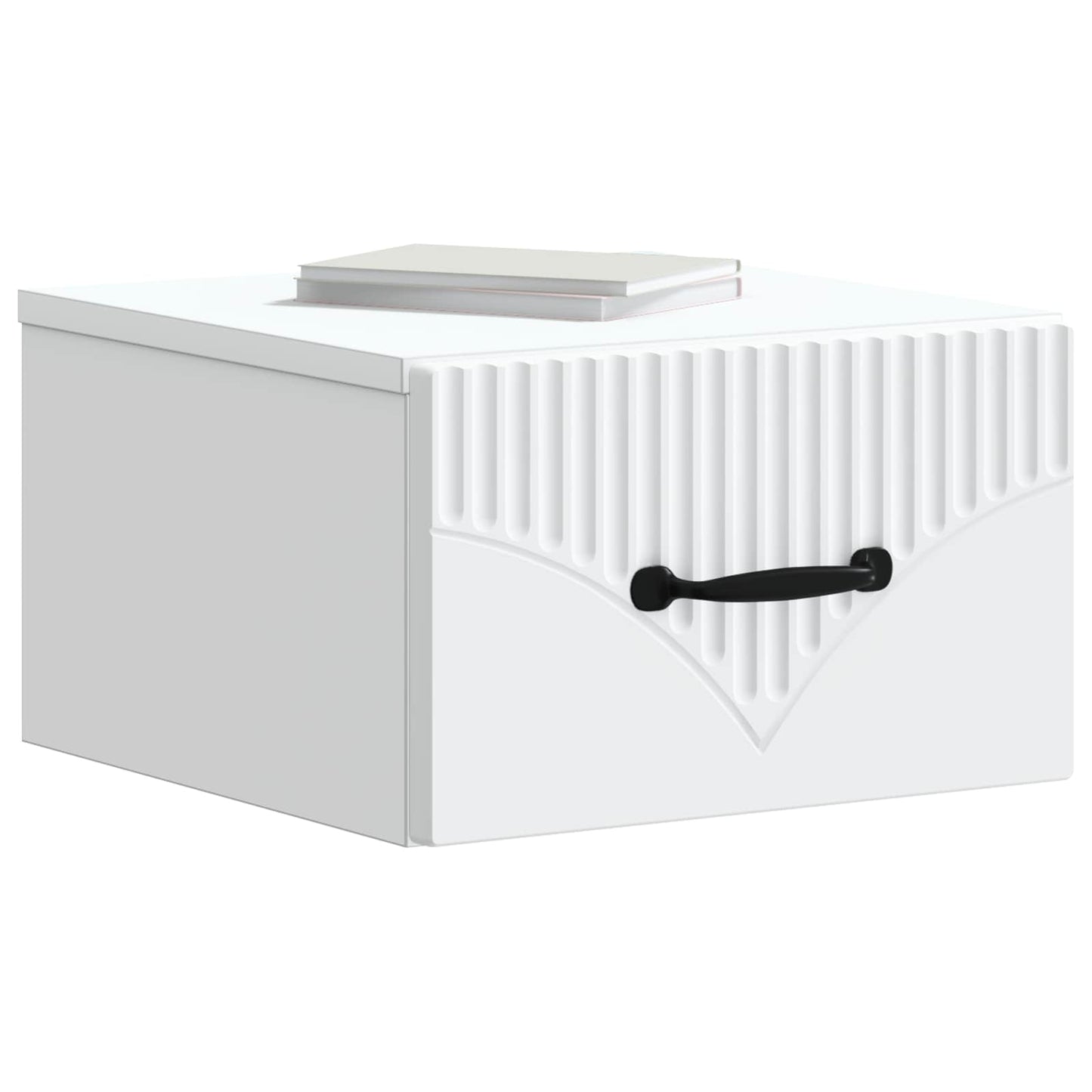 Wandbeugel Bedkast met lade Wit 34,5 x 33 x 20 cm Bewerkt hout is nu te koop bij PeponiXL, paradijselijk wonen!
