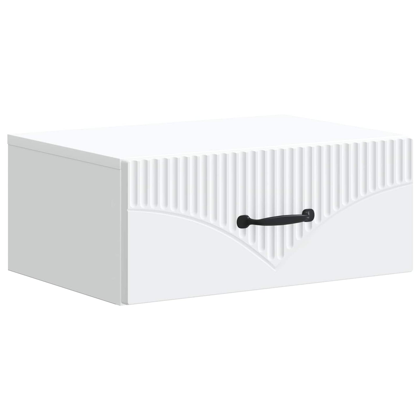 Wandbeugel Bedkast met lade Wit 49 x 34,5 x 20 cm Bewerkt hout is nu te koop bij PeponiXL, paradijselijk wonen!