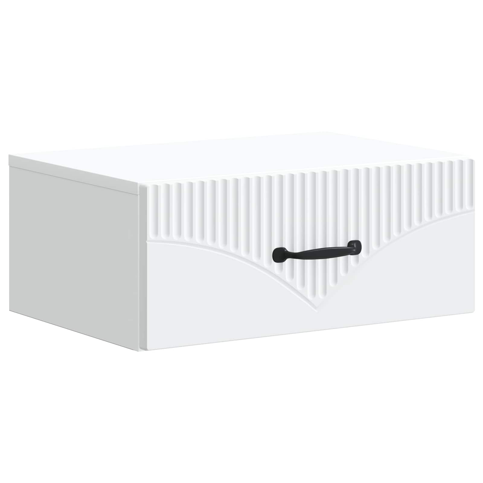 Wandbeugel Bedkast met lade Wit 49 x 34,5 x 20 cm Bewerkt hout is nu te koop bij PeponiXL, paradijselijk wonen!