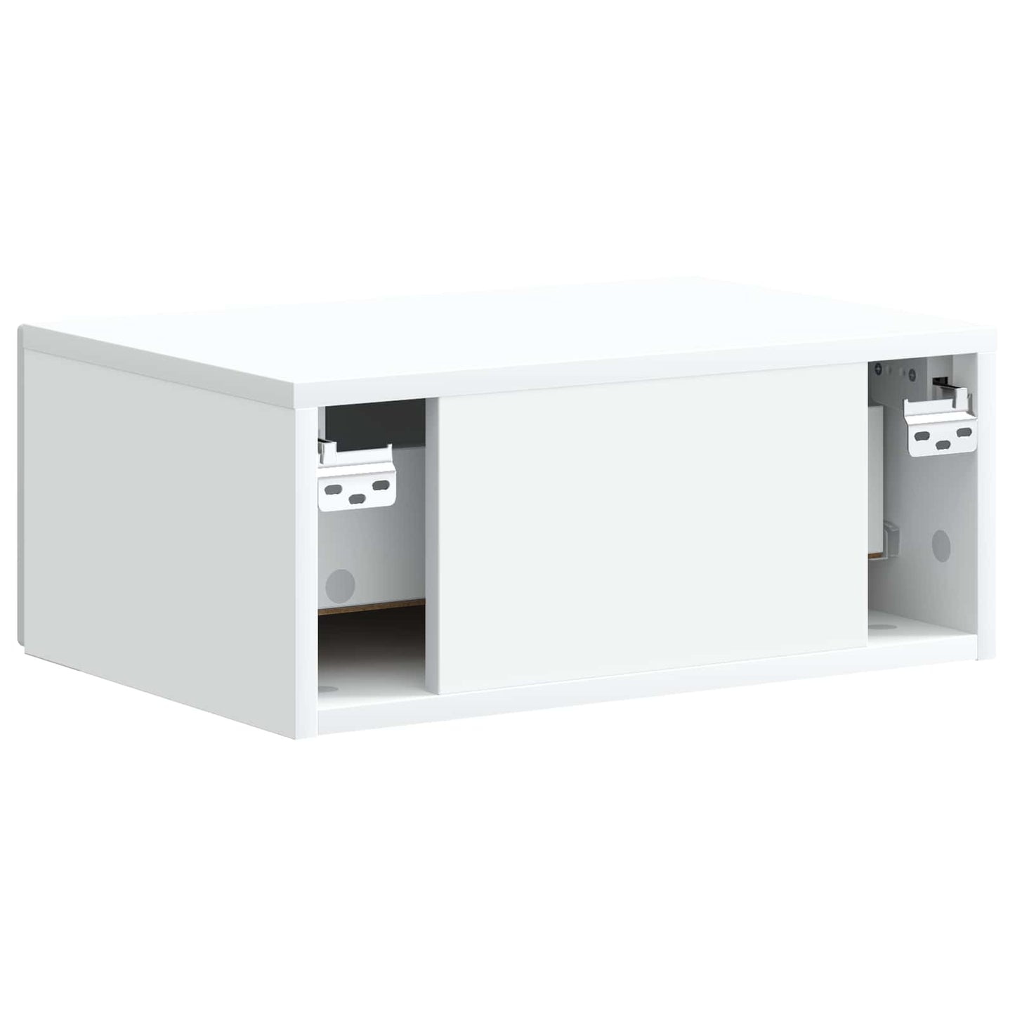 Wandbeugel Bedkast met lade Wit 49 x 34,5 x 20 cm Bewerkt hout is nu te koop bij PeponiXL, paradijselijk wonen!