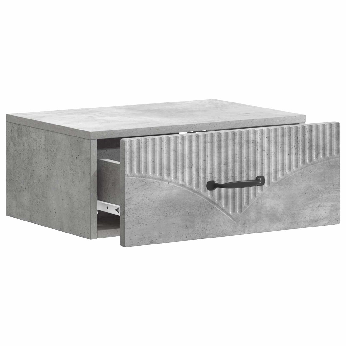 Wandbeugel Bedkast met lade 2 pcs Betongrijs 49 x 34,5 x 20 cm is nu te koop bij PeponiXL, paradijselijk wonen!