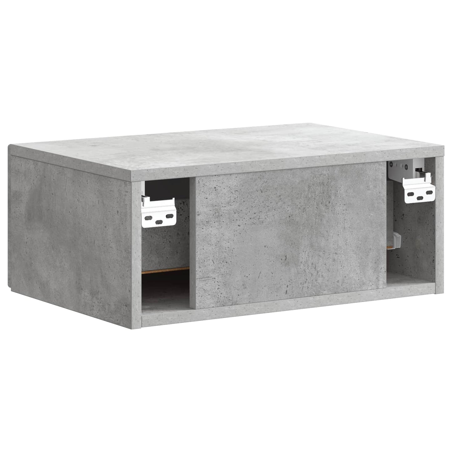 Wandbeugel Bedkast met lade 2 pcs Betongrijs 49 x 34,5 x 20 cm is nu te koop bij PeponiXL, paradijselijk wonen!