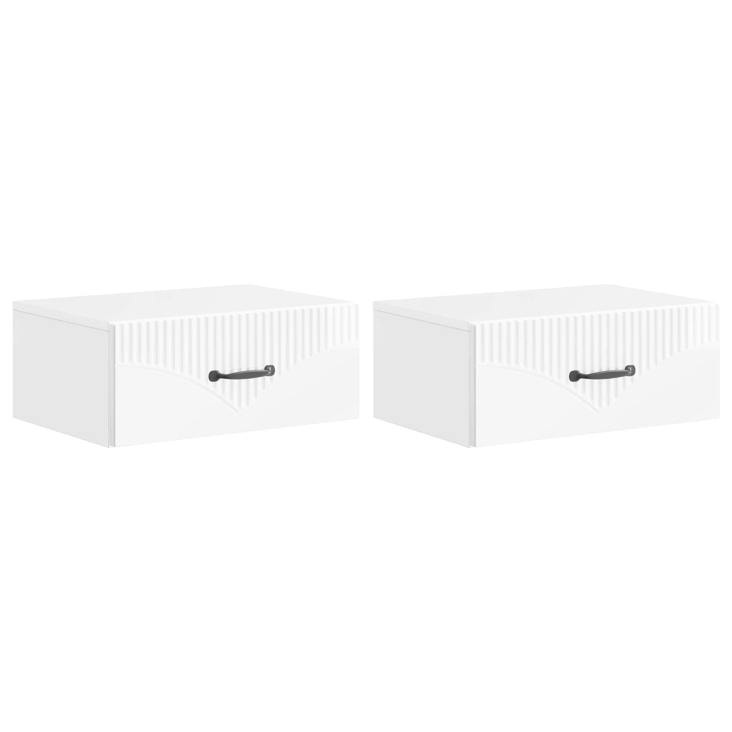 Wandbeugel Bedkast 2 pcs Hoogglans Wit 49 x 34,5 x 20 cm is nu te koop bij PeponiXL, paradijselijk wonen!
