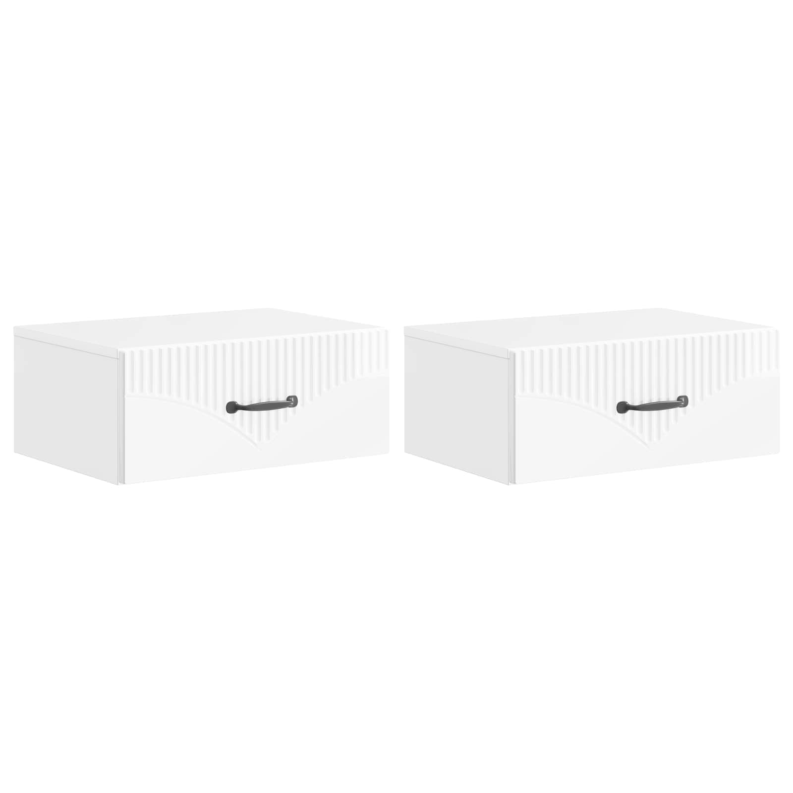 Wandbeugel Bedkast 2 pcs Hoogglans Wit 49 x 34,5 x 20 cm is nu te koop bij PeponiXL, paradijselijk wonen!