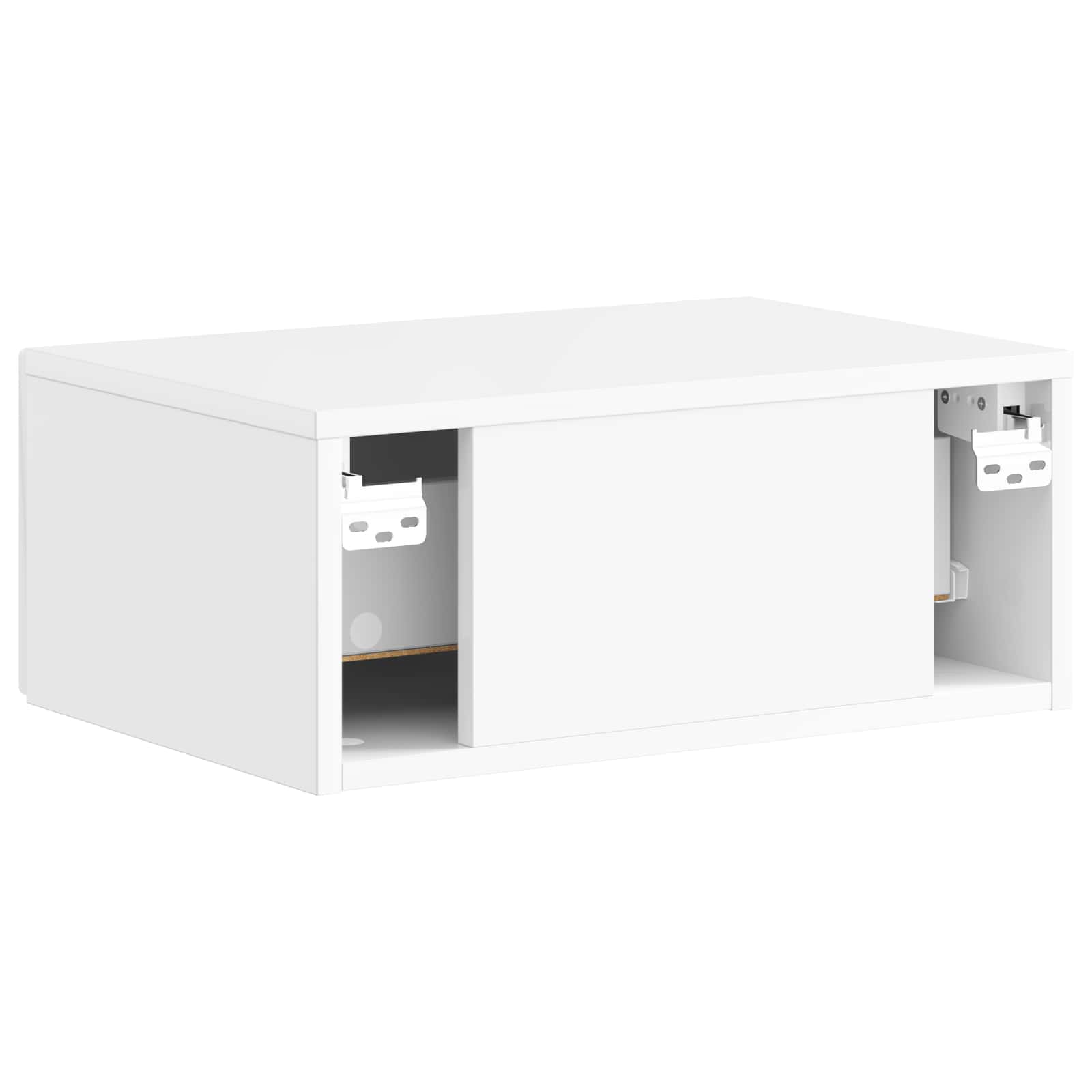 Wandbeugel Bedkast 2 pcs Hoogglans Wit 49 x 34,5 x 20 cm is nu te koop bij PeponiXL, paradijselijk wonen!