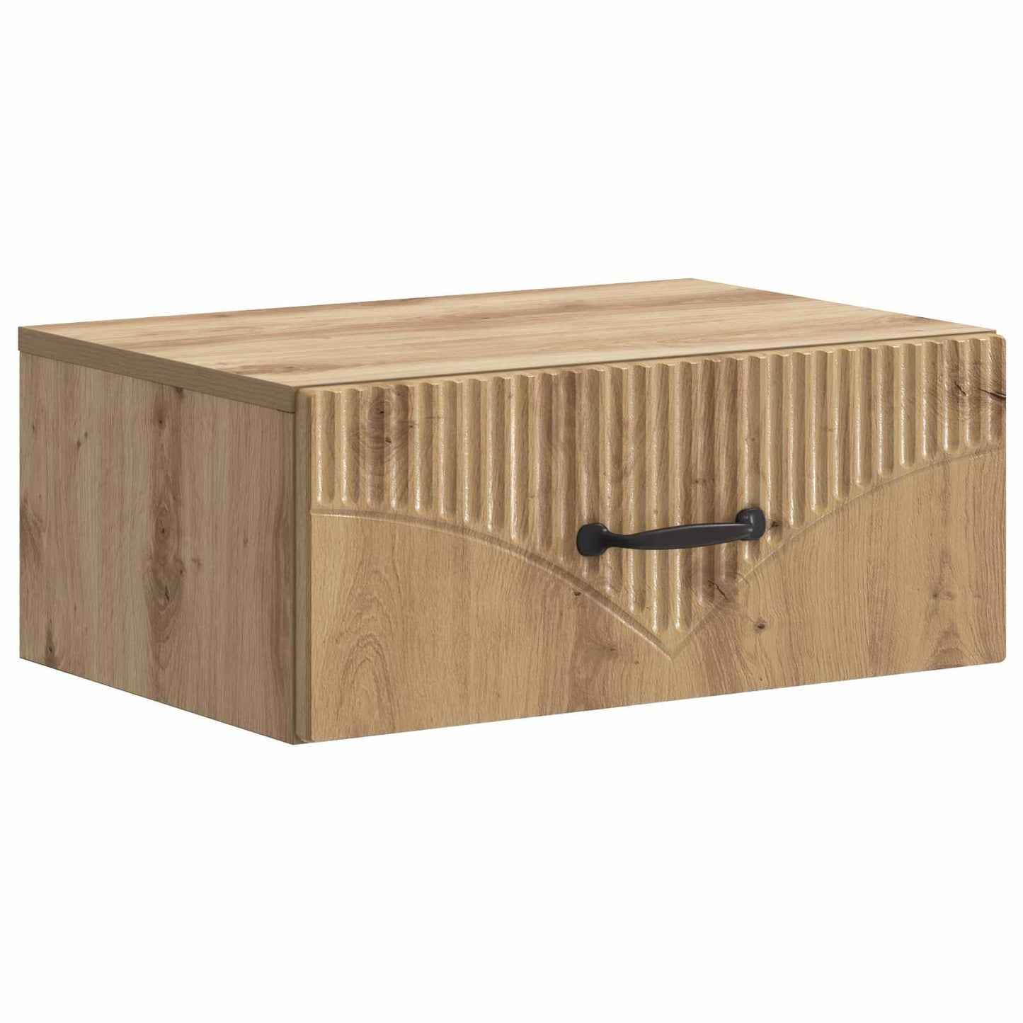 Wandbeugel Bedkast met lade Artisanaal eiken 49 x 34,5 x 20 cm is nu te koop bij PeponiXL, paradijselijk wonen!