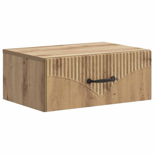 Wandbeugel Bedkast met lade Artisanaal eiken 49 x 34,5 x 20 cm is nu te koop bij PeponiXL, paradijselijk wonen!