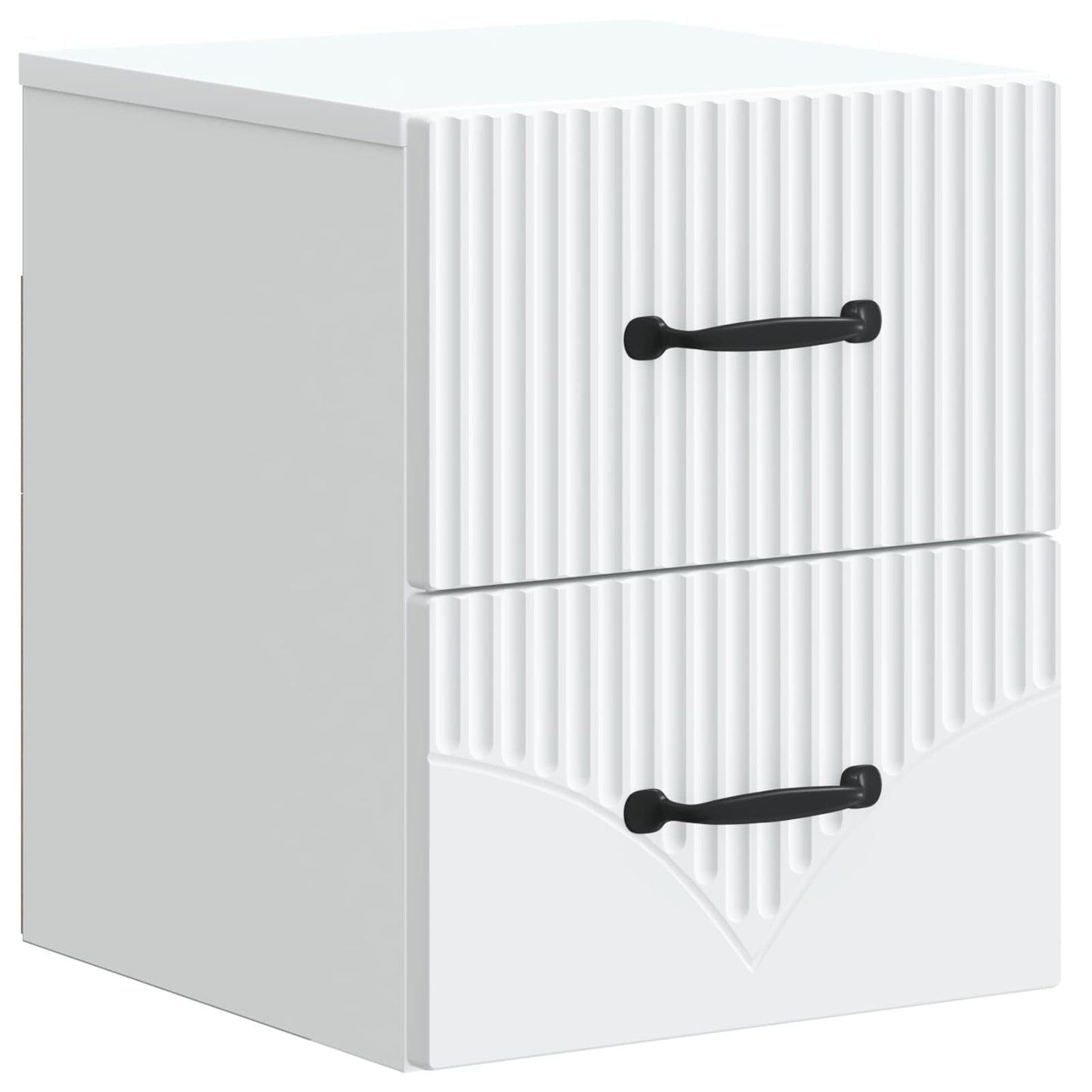 Wandbeugel Bedkast 2 pcs Wit 34,5 x 33 x 40 cm Bewerkt hout is nu te koop bij PeponiXL, paradijselijk wonen!