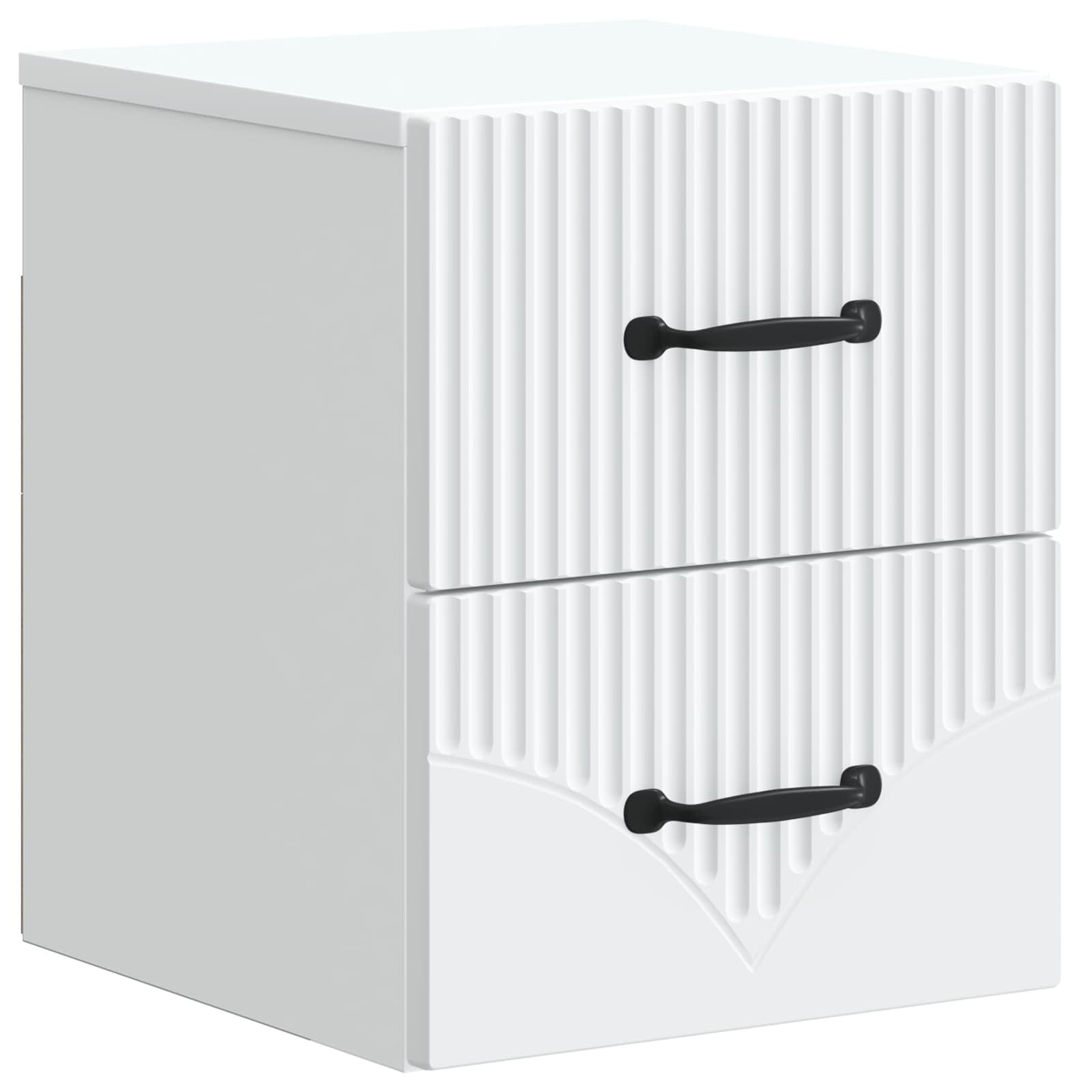 Wandbeugel Bedkast 2 pcs Wit 34,5 x 33 x 40 cm Bewerkt hout is nu te koop bij PeponiXL, paradijselijk wonen!