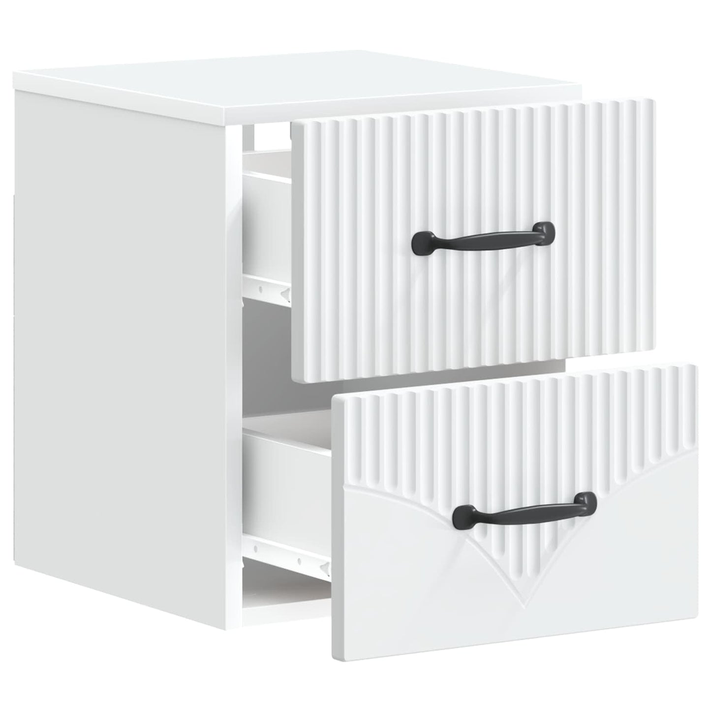 Wandbeugel Bedkast 2 pcs Wit 34,5 x 33 x 40 cm Bewerkt hout is nu te koop bij PeponiXL, paradijselijk wonen!