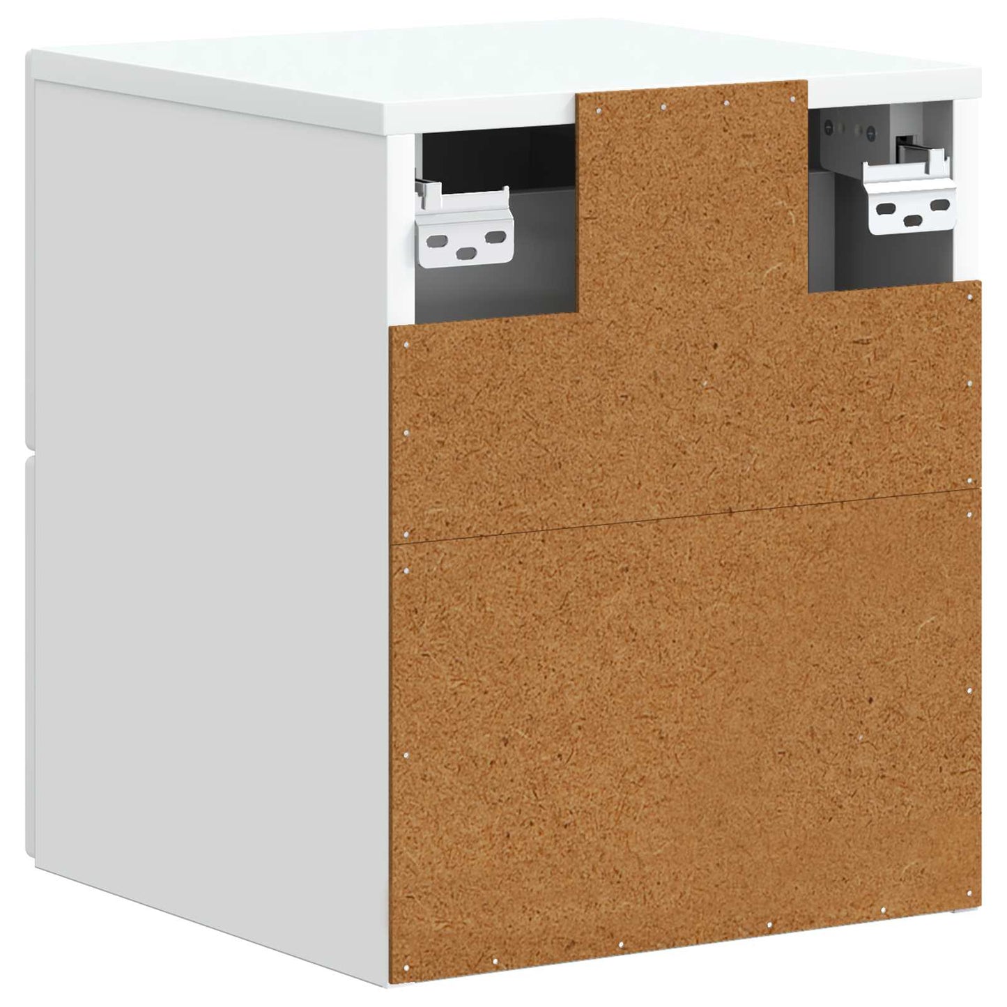 Wandbeugel Bedkast 2 pcs Wit 34,5 x 33 x 40 cm Bewerkt hout is nu te koop bij PeponiXL, paradijselijk wonen!
