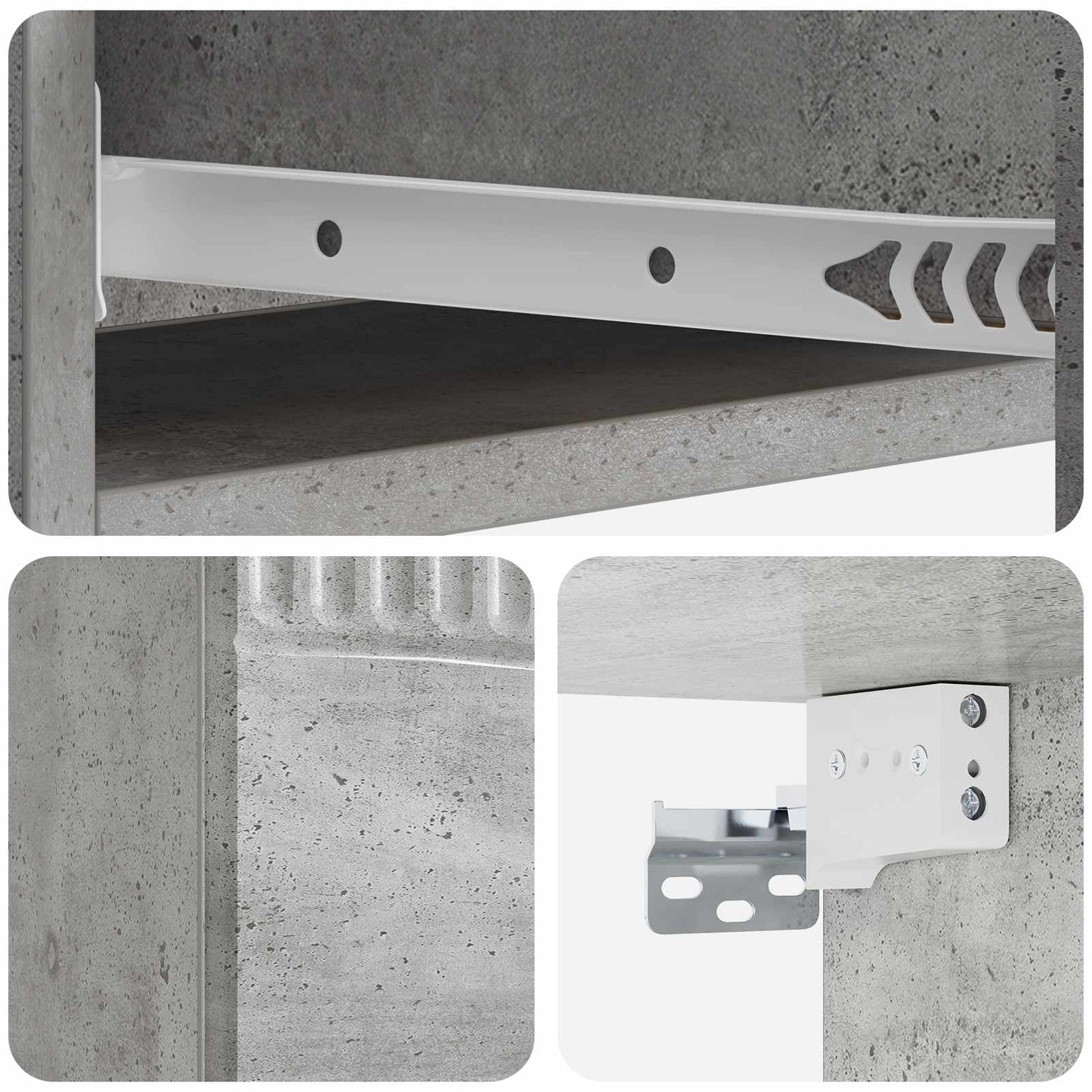 Wandmontage Zijtafel Betongrijs 87,5 x 34,5 x 17 cm is nu te koop bij PeponiXL, paradijselijk wonen!