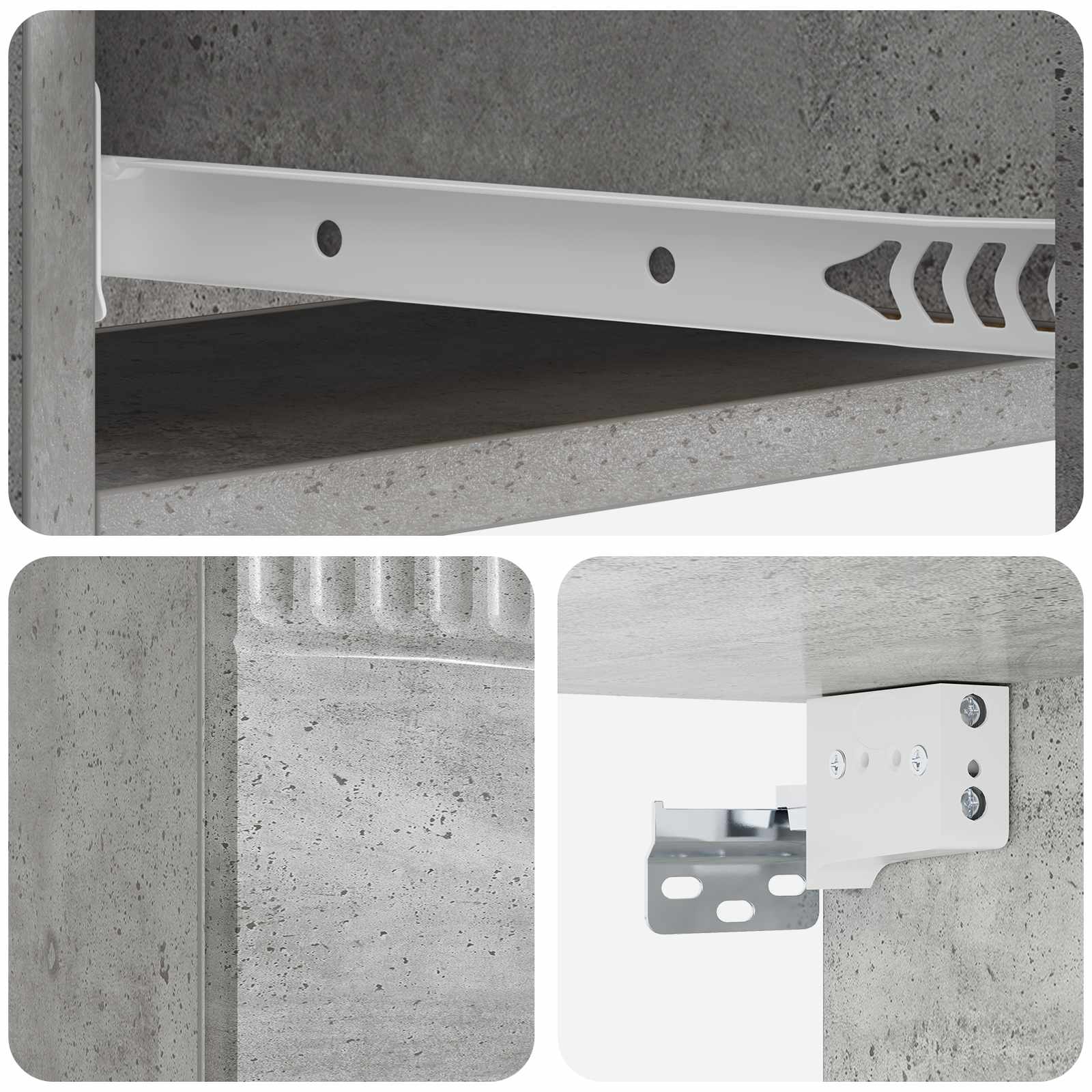 Wandmontage Zijtafel Betongrijs 87,5 x 34,5 x 17 cm is nu te koop bij PeponiXL, paradijselijk wonen!