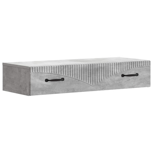 Wandmontage Zijtafel Betongrijs 87,5 x 34,5 x 17 cm is nu te koop bij PeponiXL, paradijselijk wonen!