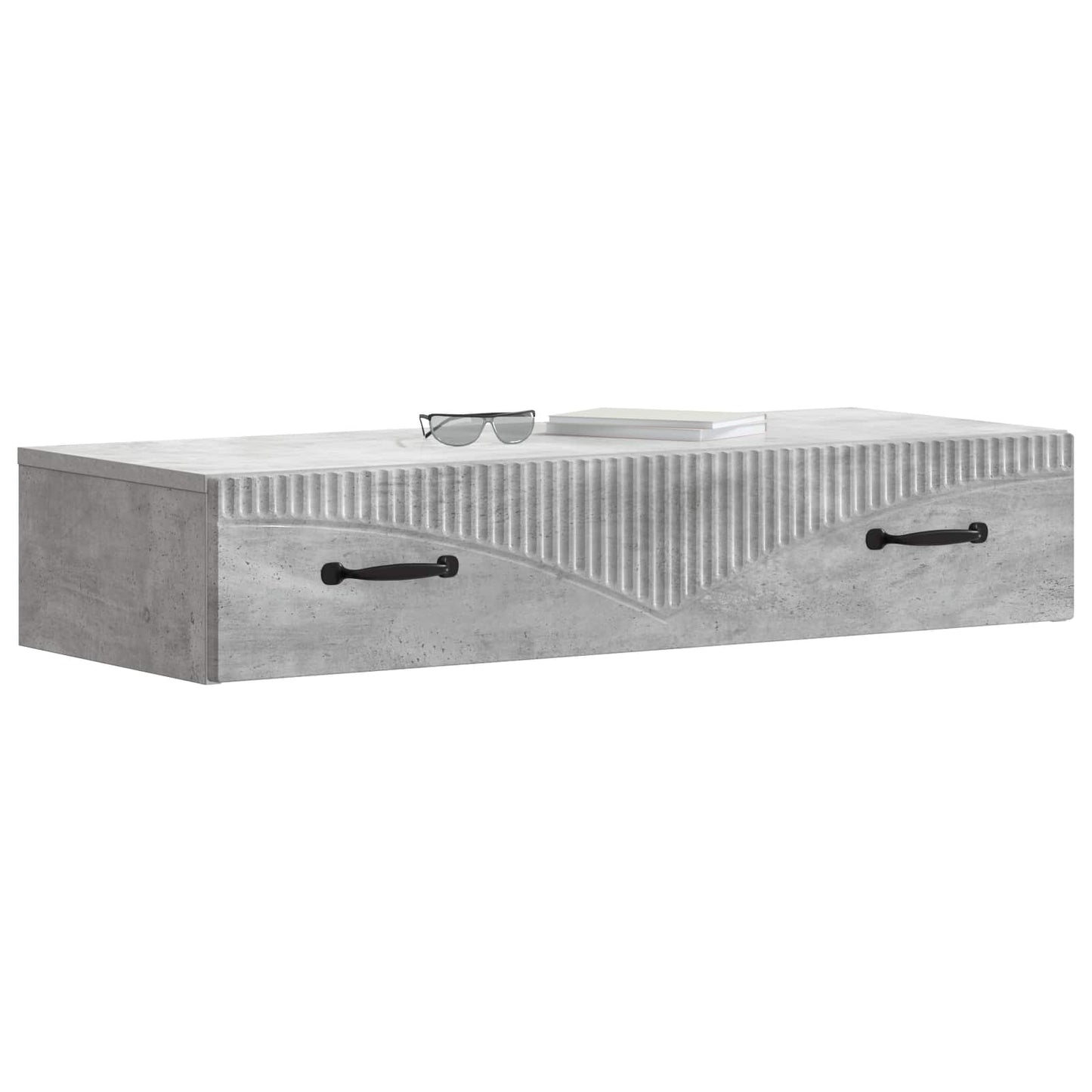 Wandmontage Zijtafel Betongrijs 87,5 x 34,5 x 17 cm is nu te koop bij PeponiXL, paradijselijk wonen!