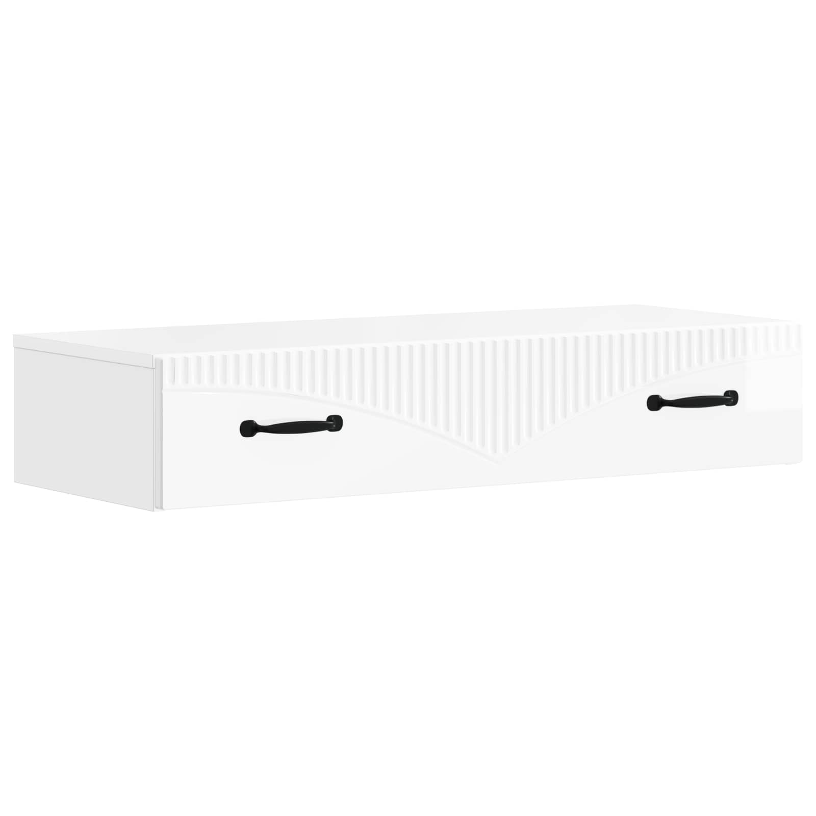 Wandmontage Zijtafel Hoogglans Wit 87,5 x 34,5 x 17 cm is nu te koop bij PeponiXL, paradijselijk wonen!