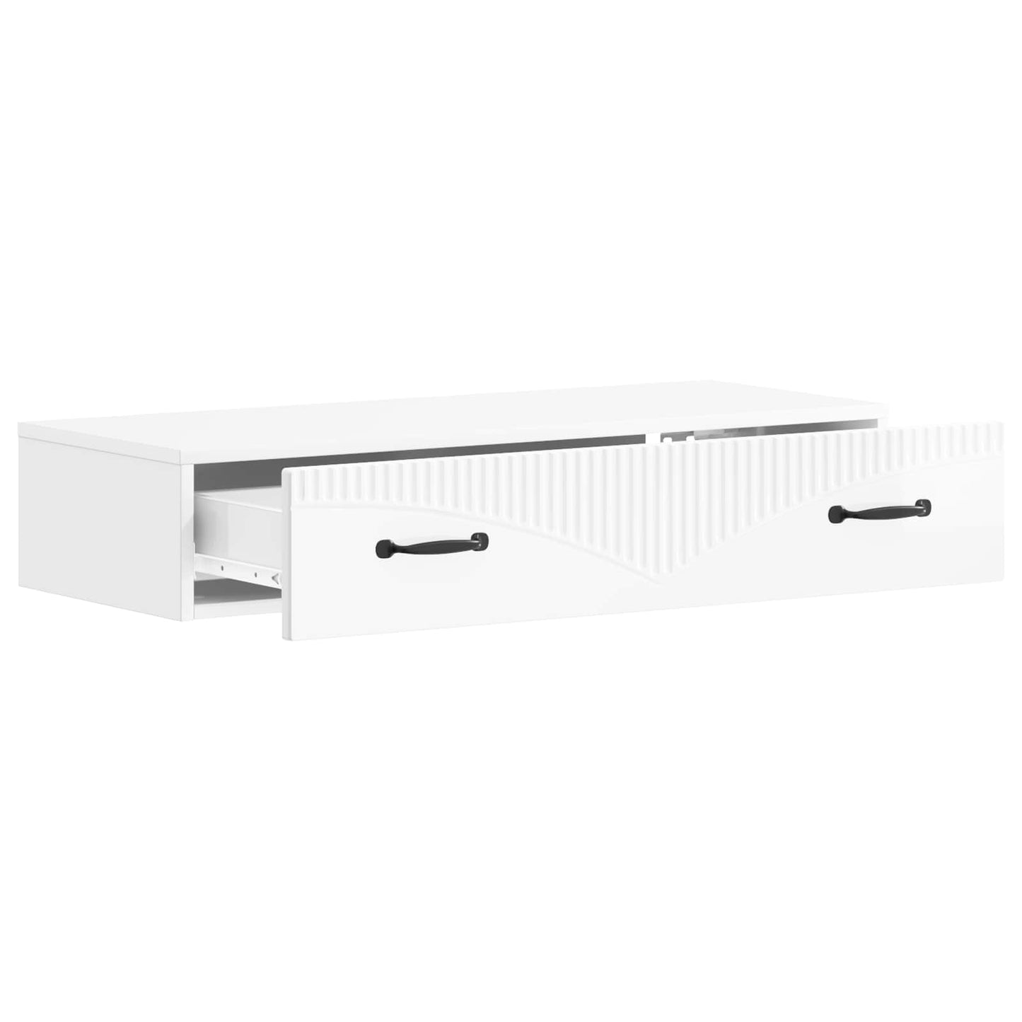 Wandmontage Zijtafel Hoogglans Wit 87,5 x 34,5 x 17 cm is nu te koop bij PeponiXL, paradijselijk wonen!