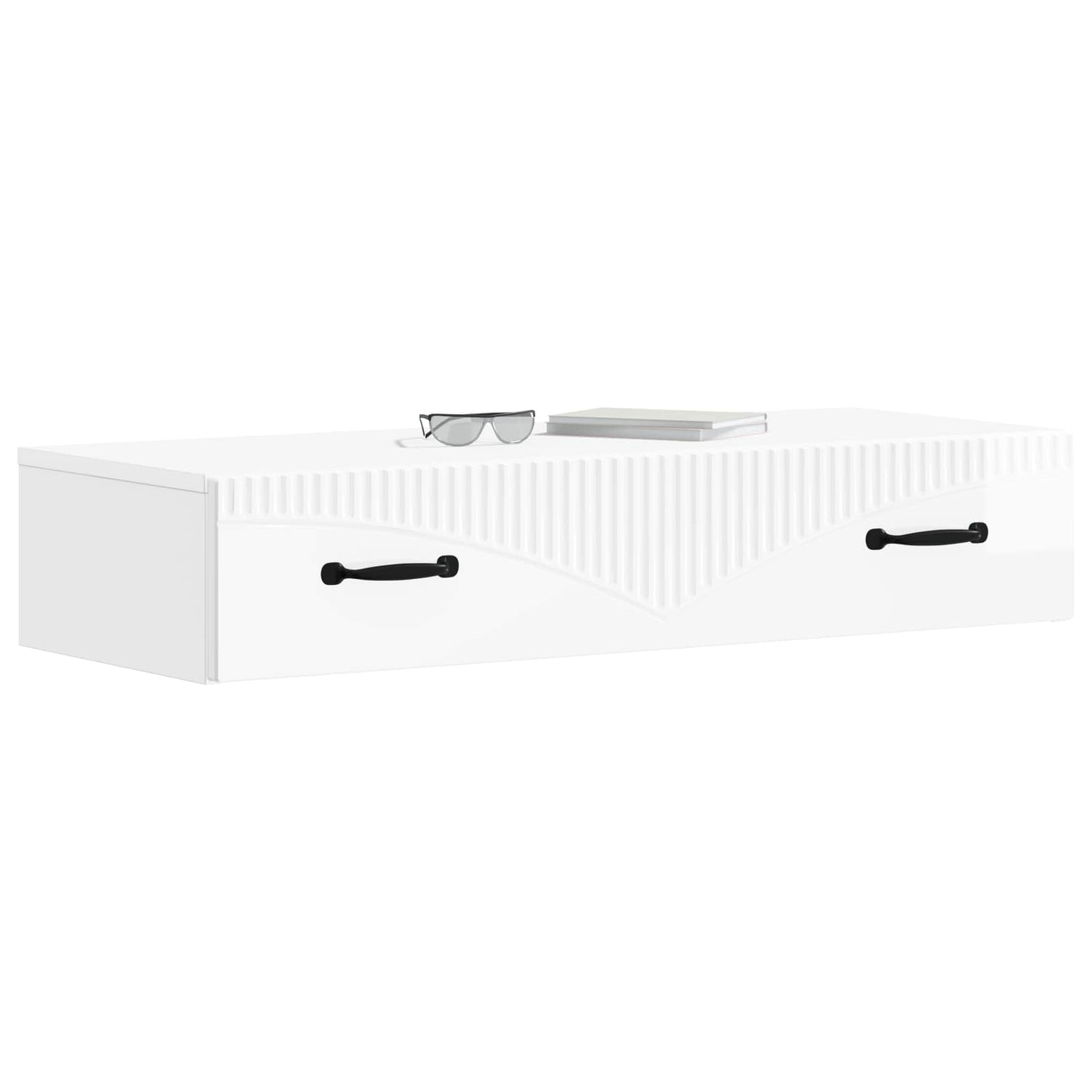 Wandmontage Zijtafel Hoogglans Wit 87,5 x 34,5 x 17 cm is nu te koop bij PeponiXL, paradijselijk wonen!