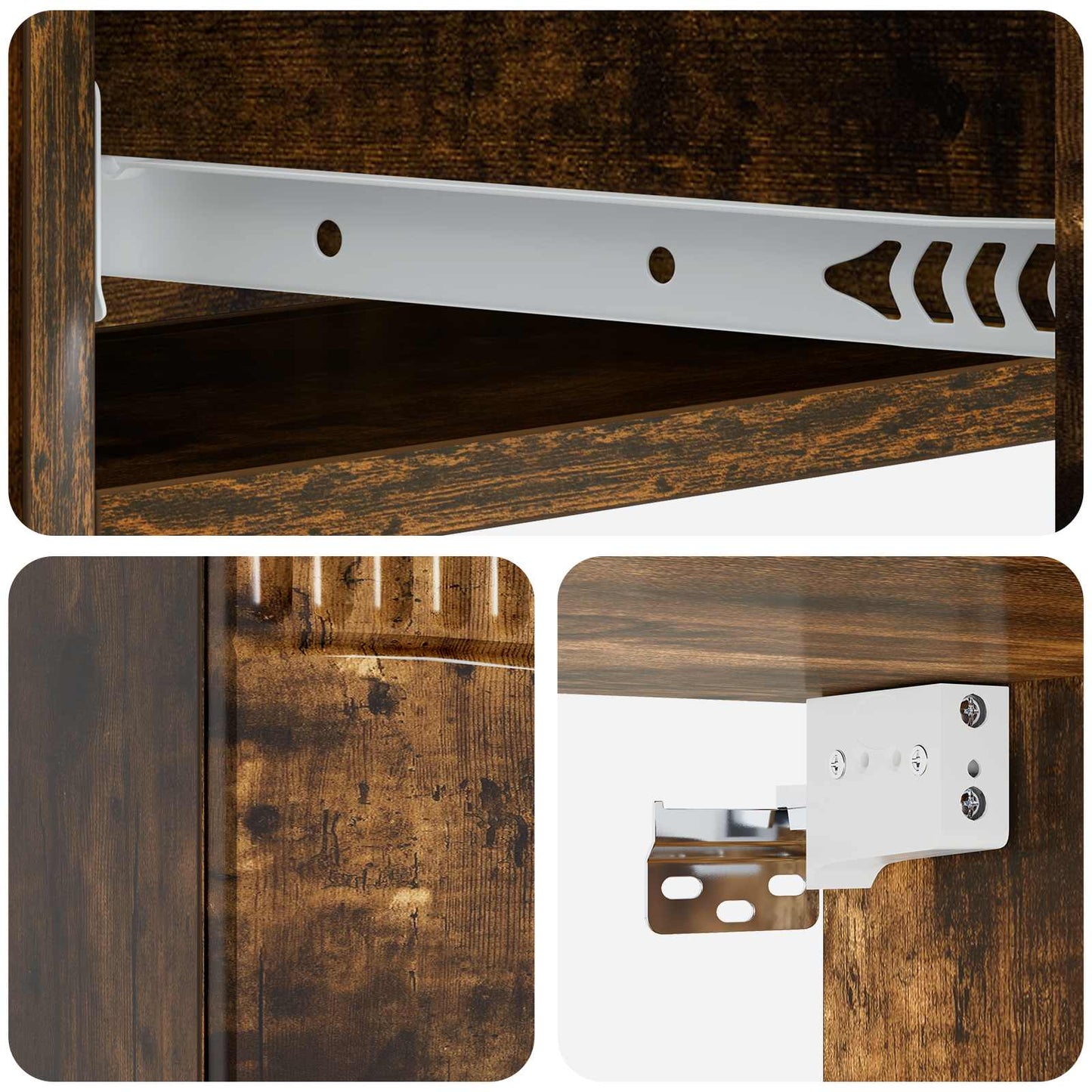 Wandmontage Zijtafel Gerookt eiken 87,5 x 34,5 x 17 cm is nu te koop bij PeponiXL, paradijselijk wonen!