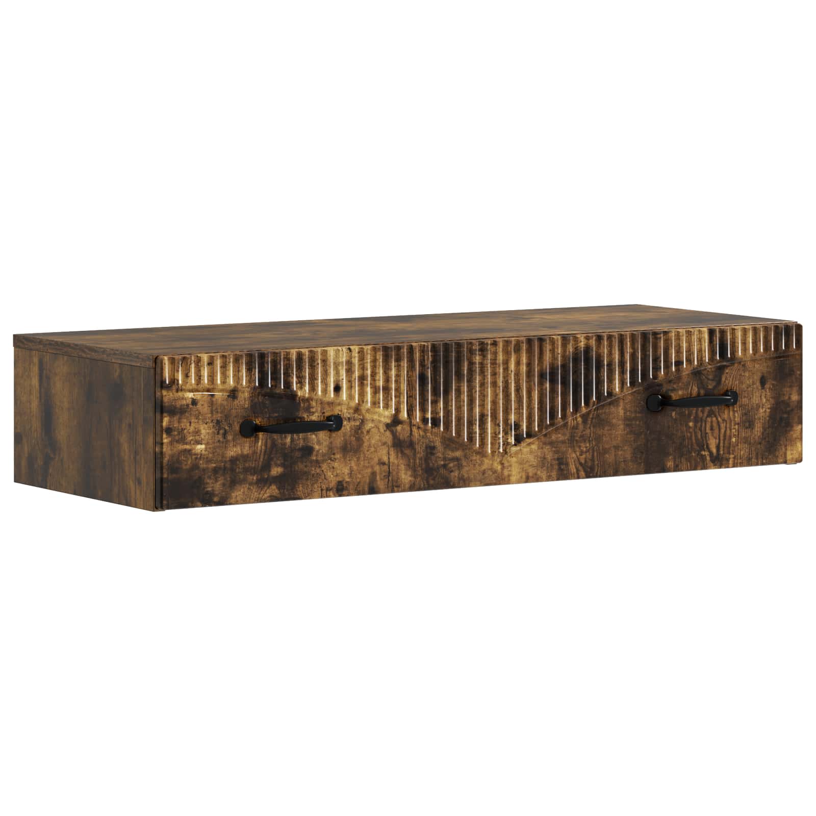 Wandmontage Zijtafel Gerookt eiken 87,5 x 34,5 x 17 cm is nu te koop bij PeponiXL, paradijselijk wonen!