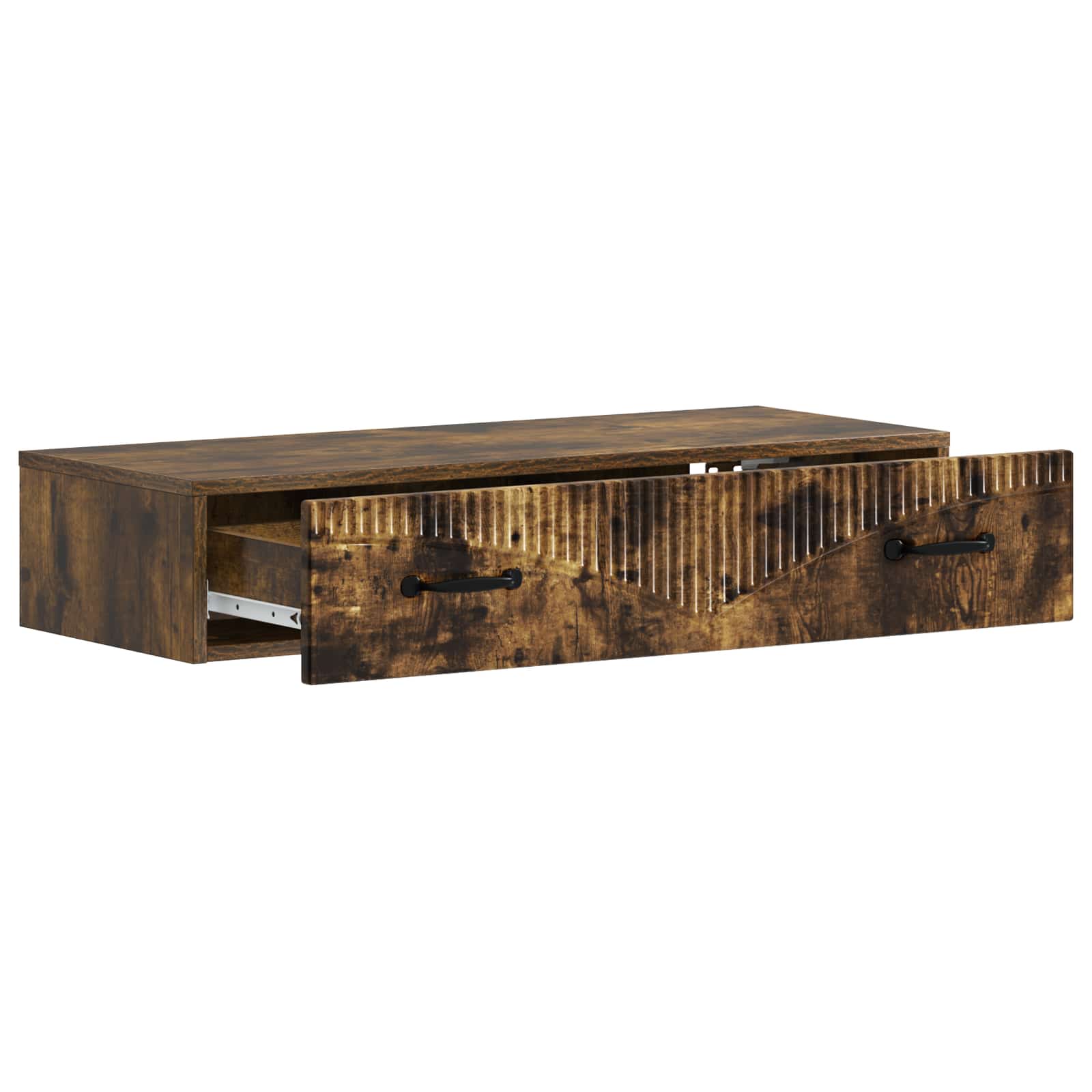 Wandmontage Zijtafel Gerookt eiken 87,5 x 34,5 x 17 cm is nu te koop bij PeponiXL, paradijselijk wonen!