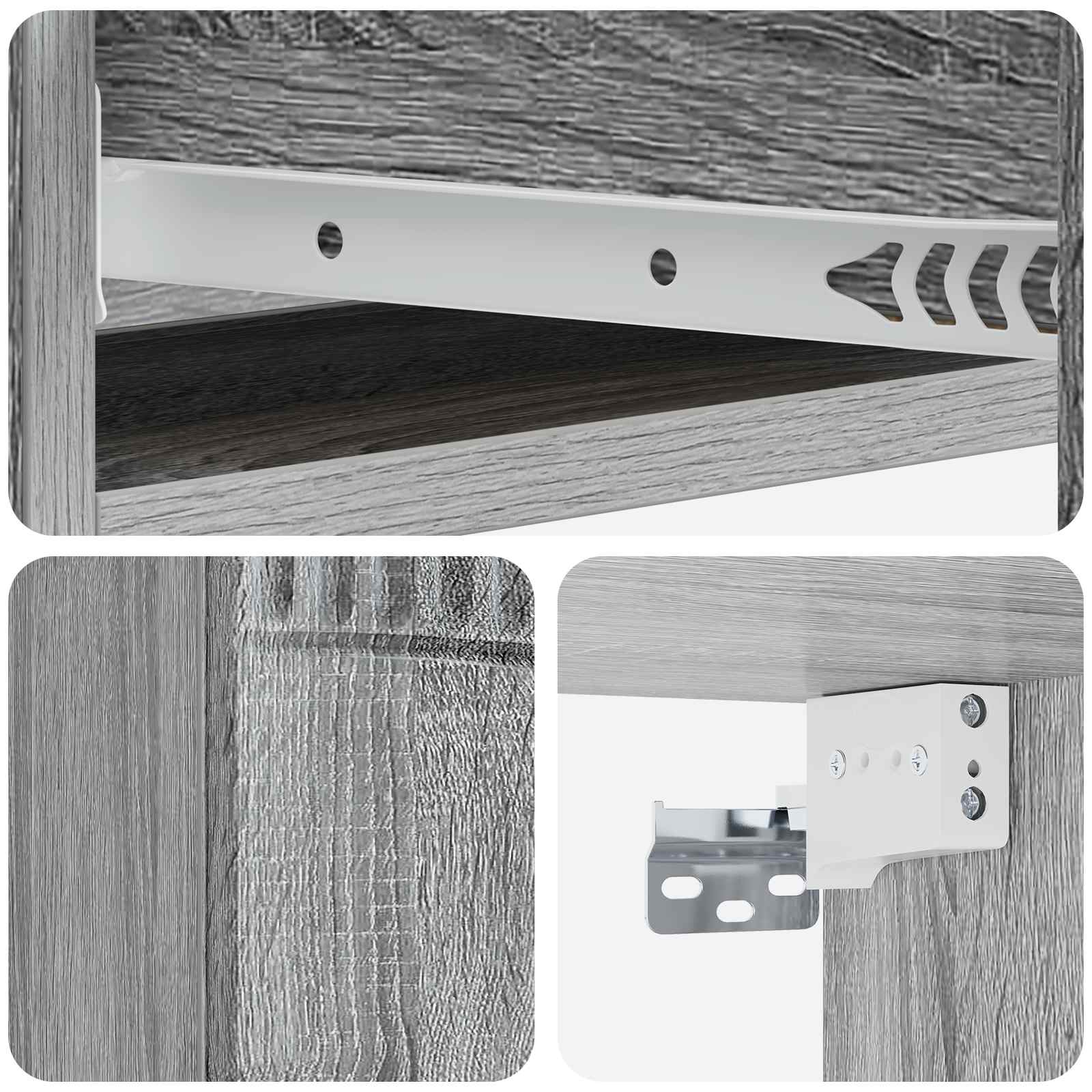 Wandmontage Zijtafel Grijs sonoma 87,5 x 34,5 x 17 cm is nu te koop bij PeponiXL, paradijselijk wonen!