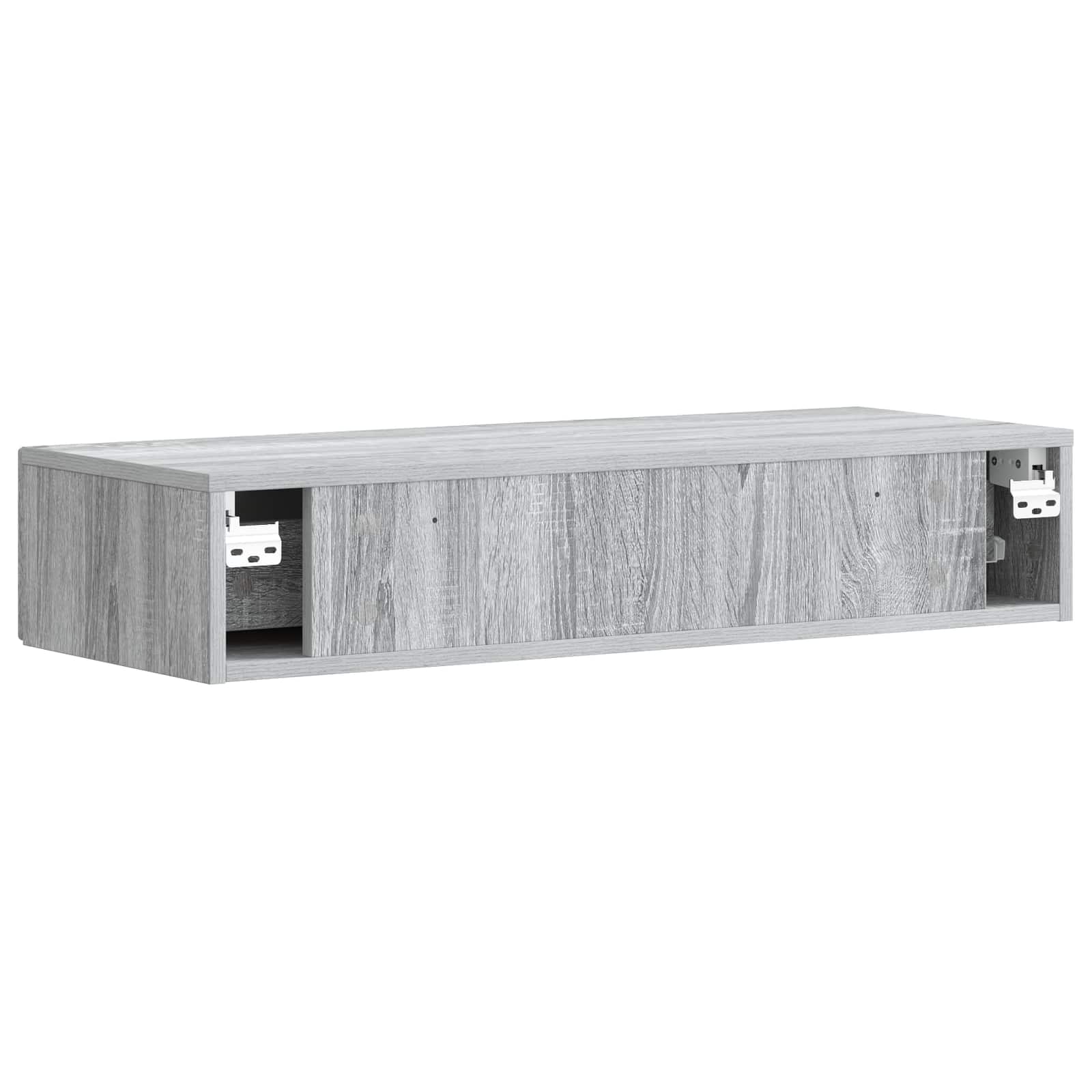 Wandmontage Zijtafel Grijs sonoma 87,5 x 34,5 x 17 cm is nu te koop bij PeponiXL, paradijselijk wonen!