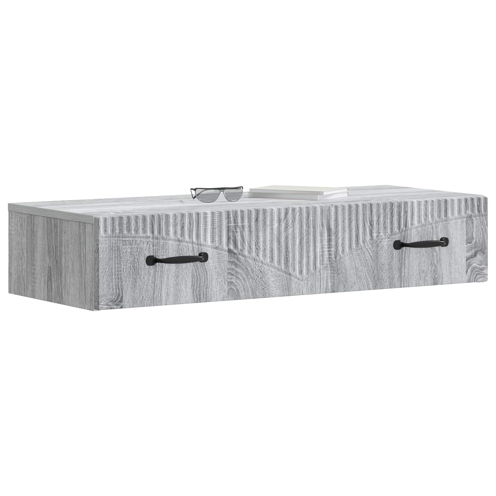 Wandmontage Zijtafel Grijs sonoma 87,5 x 34,5 x 17 cm is nu te koop bij PeponiXL, paradijselijk wonen!