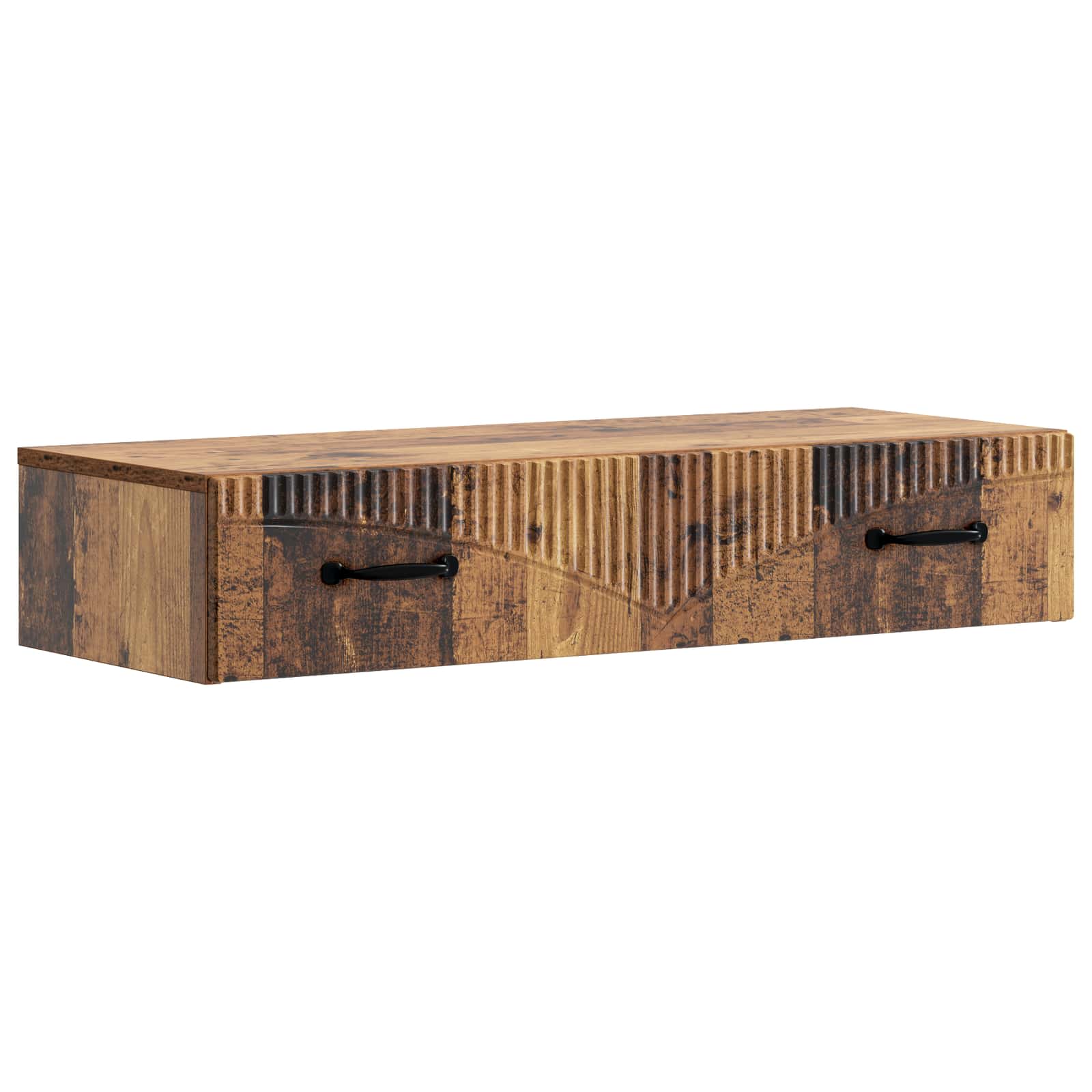 Wandmontage Zijtafel Oud hout 87,5 x 34,5 x 17 cm Bewerkt hout is nu te koop bij PeponiXL, paradijselijk wonen!