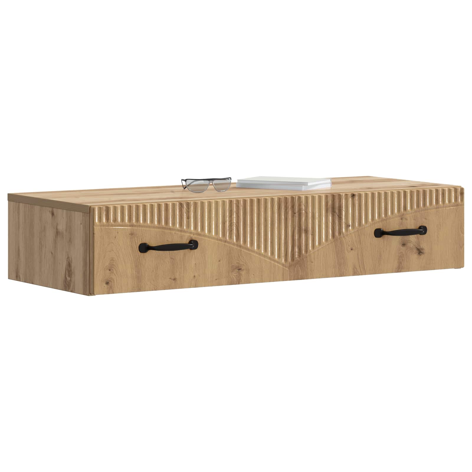 Wandmontage Zijtafel Artisanaal eiken 87,5 x 34,5 x 17 cm is nu te koop bij PeponiXL, paradijselijk wonen!