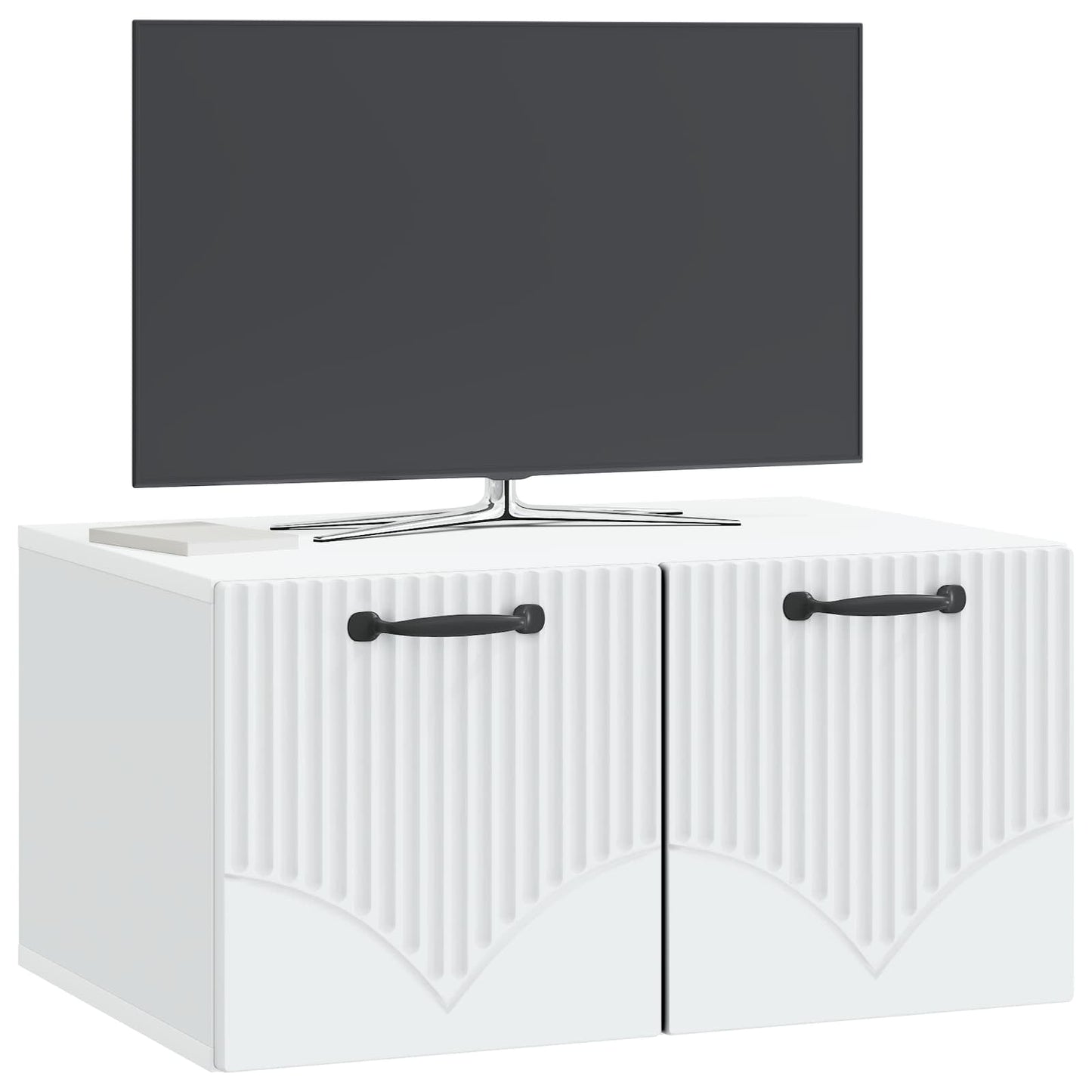 Wandbeugel TV-kast Wit 59,5 x 41 x 30 cm Bewerkt hout is nu te koop bij PeponiXL, paradijselijk wonen!