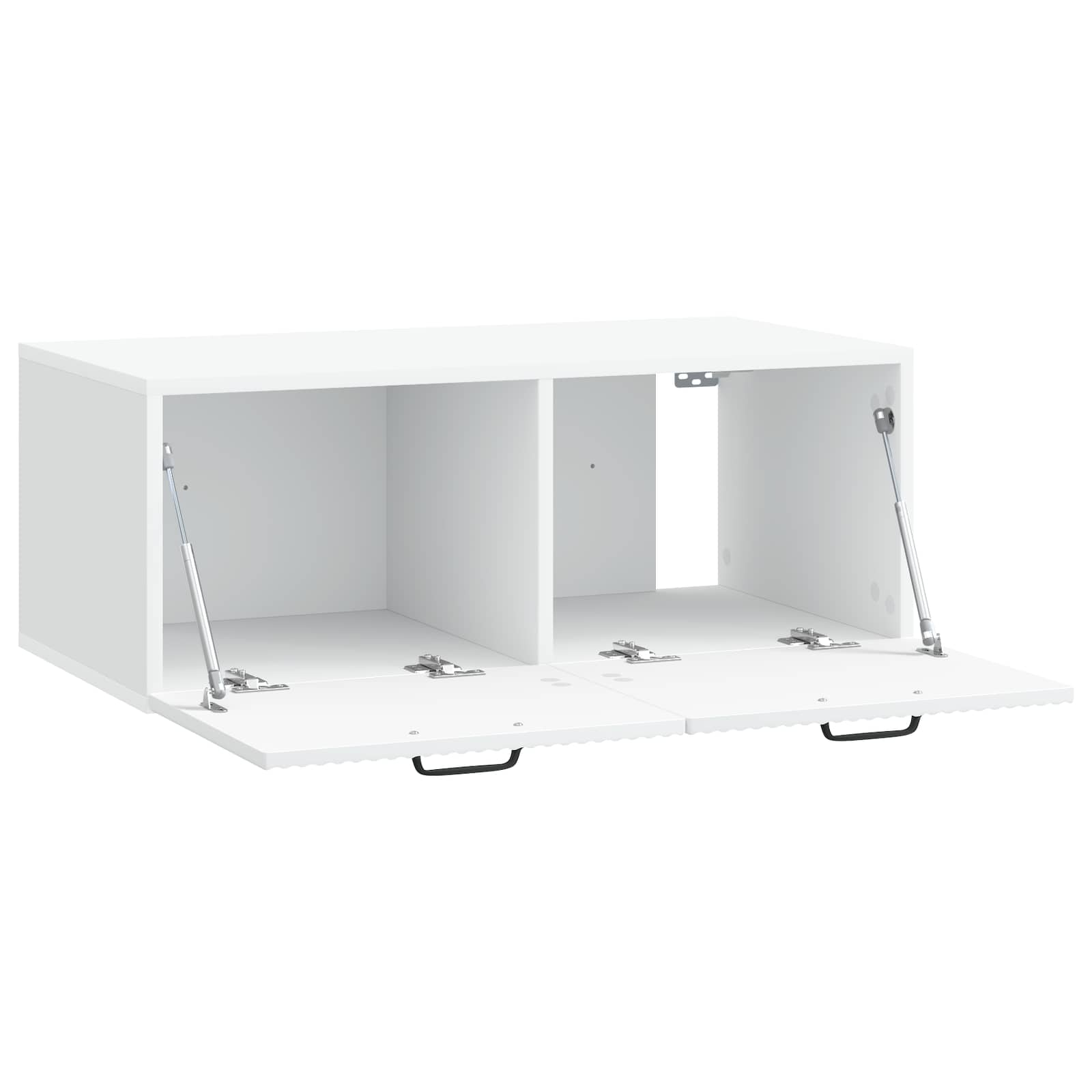 Wandbeugel TV-kast Wit 78,5 x 41 x 30 cm Bewerkt hout is nu te koop bij PeponiXL, paradijselijk wonen!
