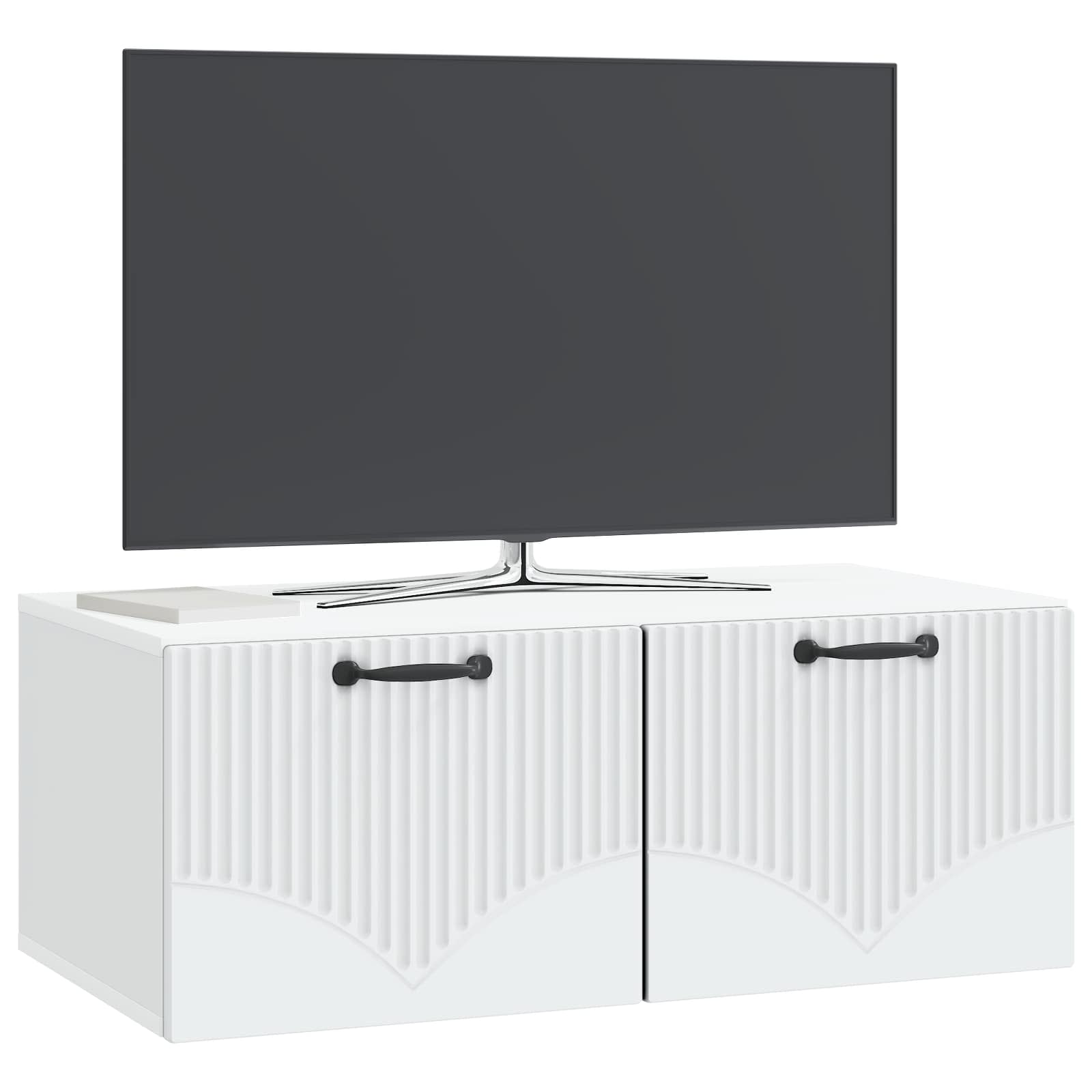 Wandbeugel TV-kast Wit 78,5 x 41 x 30 cm Bewerkt hout is nu te koop bij PeponiXL, paradijselijk wonen!
