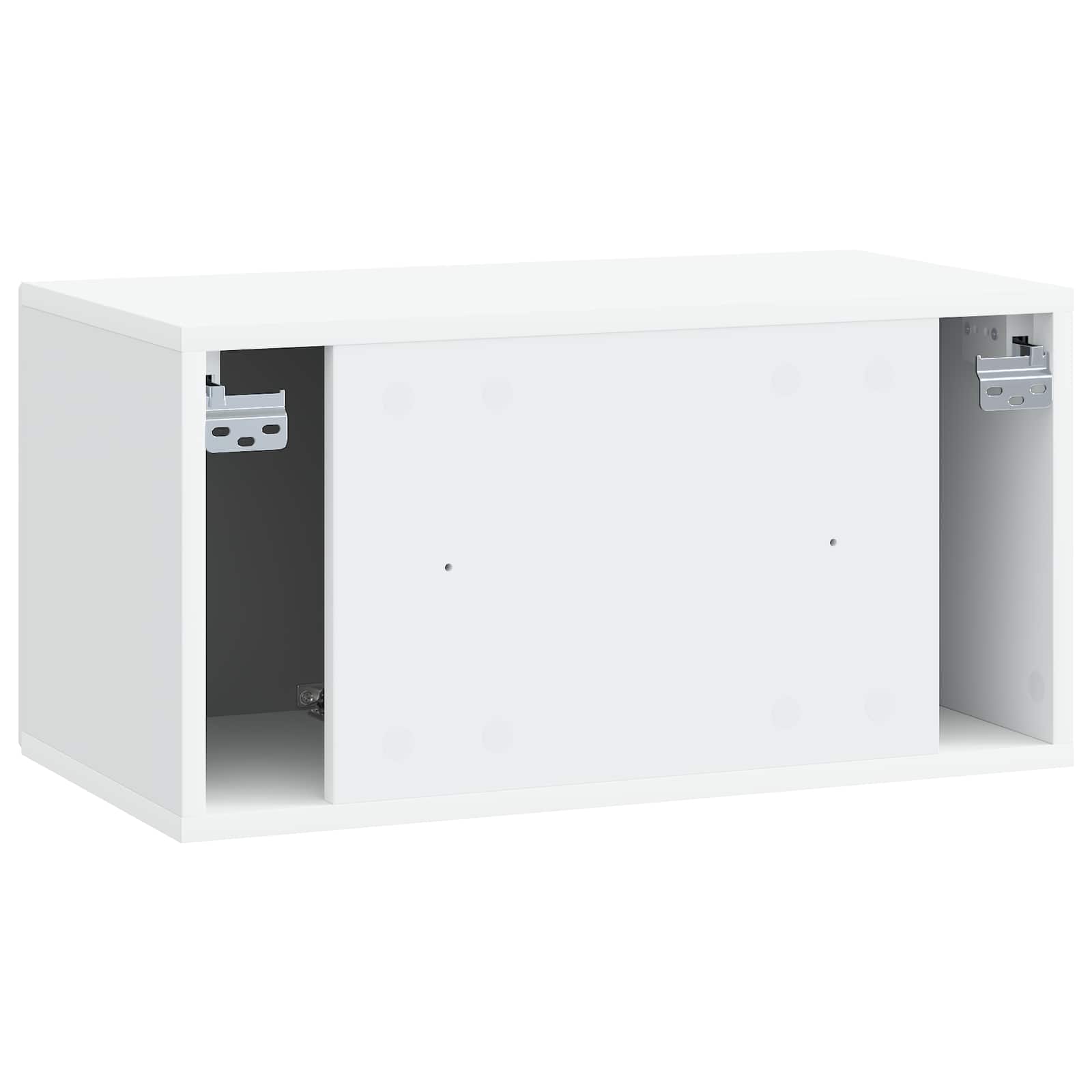 Wandbeugel TV-kast Wit 59,5 x 31 x 30 cm Bewerkt hout is nu te koop bij PeponiXL, paradijselijk wonen!