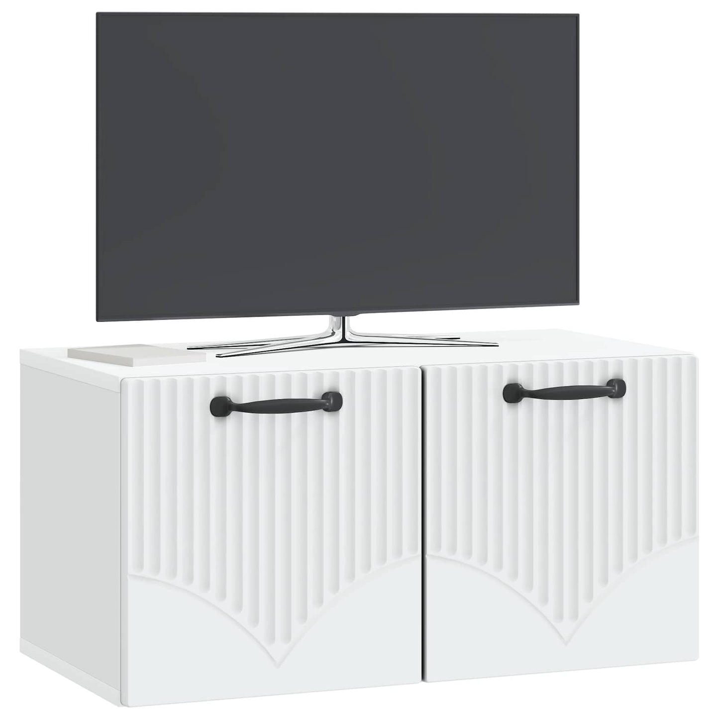 Wandbeugel TV-kast Wit 59,5 x 31 x 30 cm Bewerkt hout is nu te koop bij PeponiXL, paradijselijk wonen!