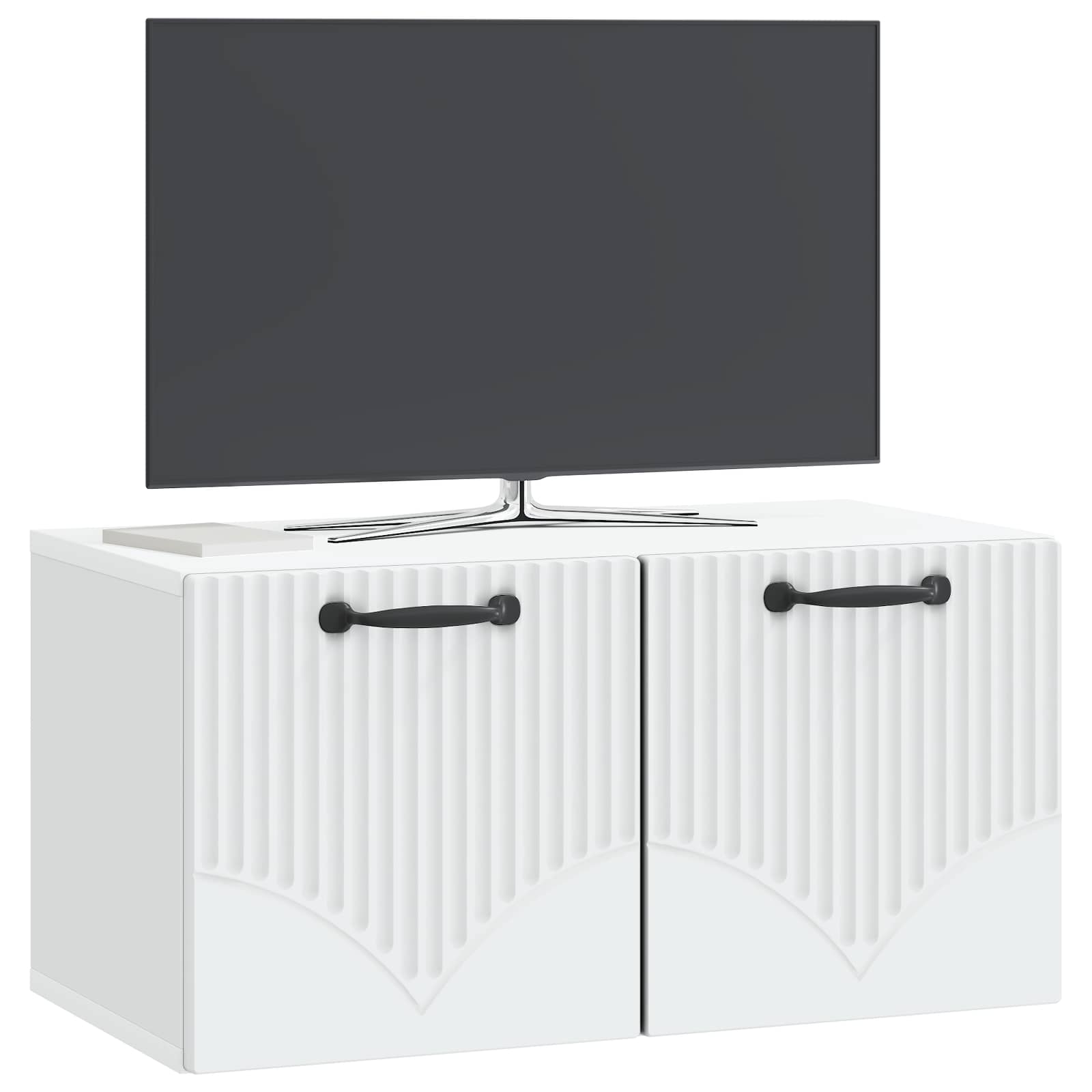 Wandbeugel TV-kast Wit 59,5 x 31 x 30 cm Bewerkt hout is nu te koop bij PeponiXL, paradijselijk wonen!