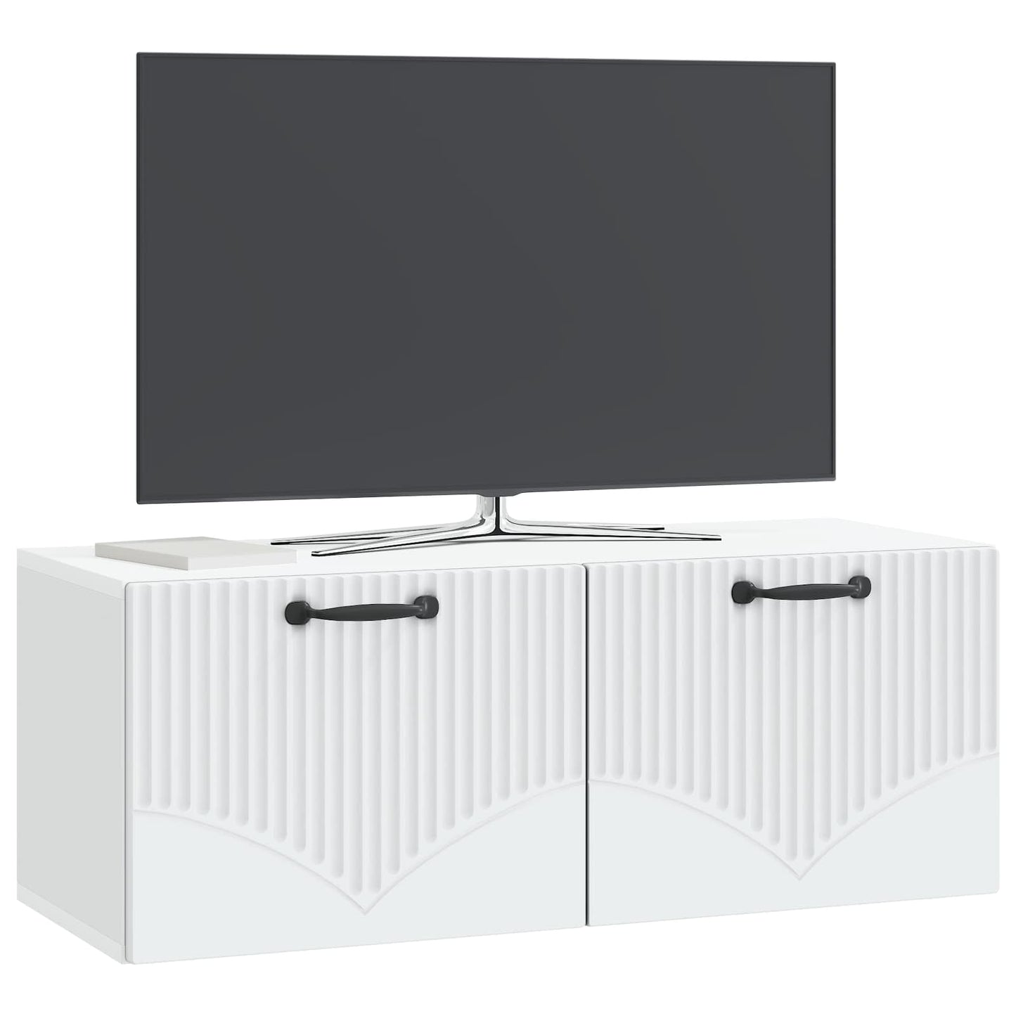 Wandbeugel TV-kast Wit 78,5 x 31 x 30 cm Bewerkt hout is nu te koop bij PeponiXL, paradijselijk wonen!