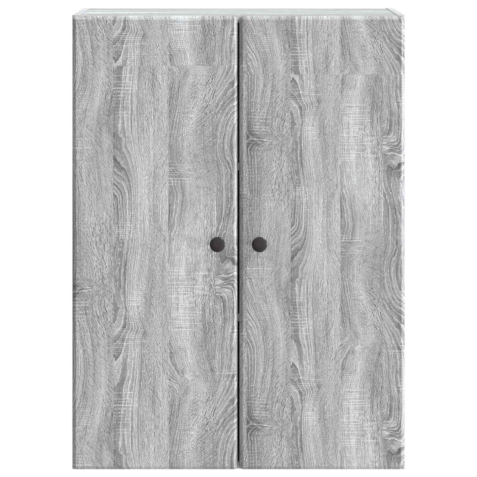 Wandkast Grijs Sonoma 66 x 34,5 x 90 cm Bewerkt hout is nu te koop bij PeponiXL, paradijselijk wonen!