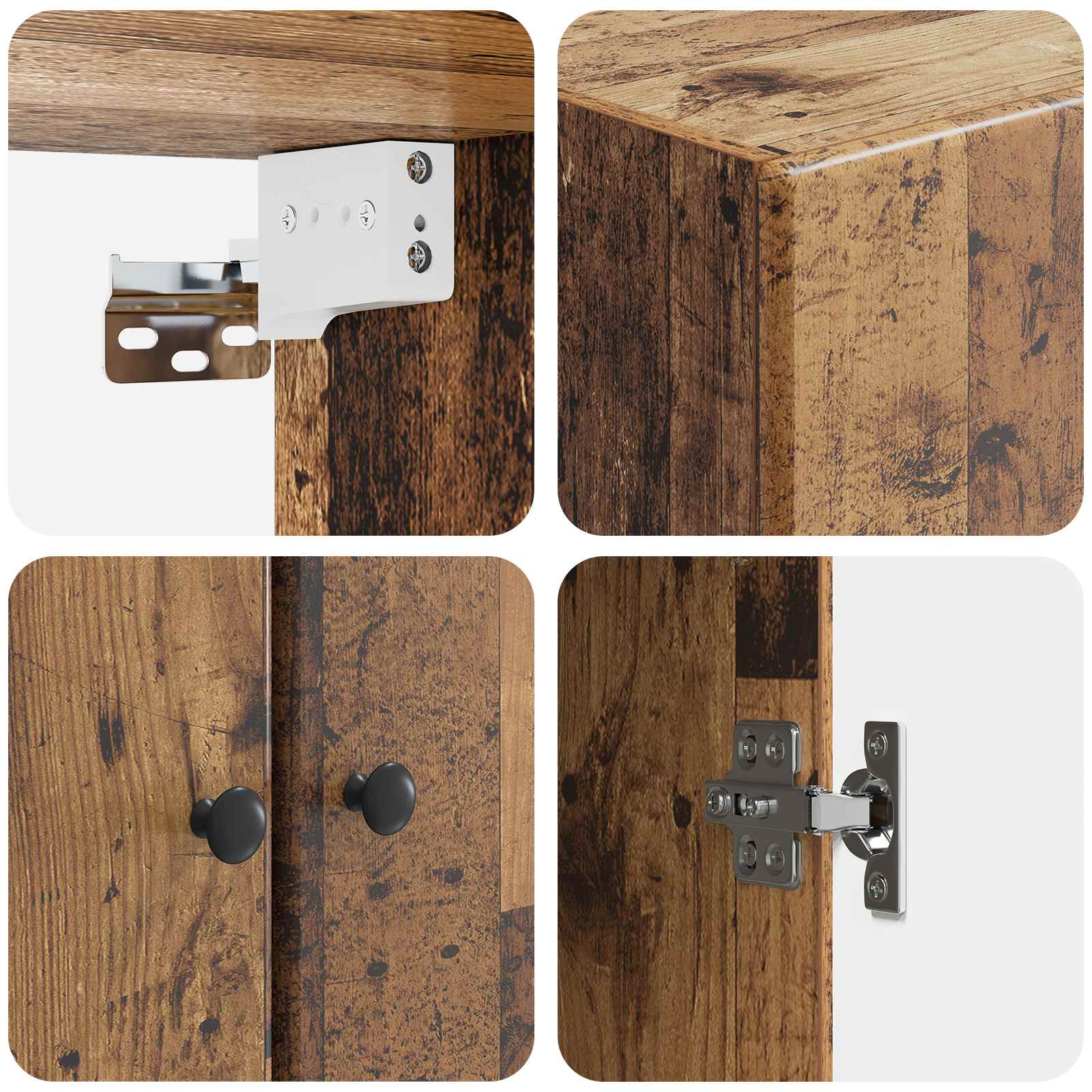 Wandkast Oud hout 66 x 34,5 x 90 cm Bewerkt hout is nu te koop bij PeponiXL, paradijselijk wonen!