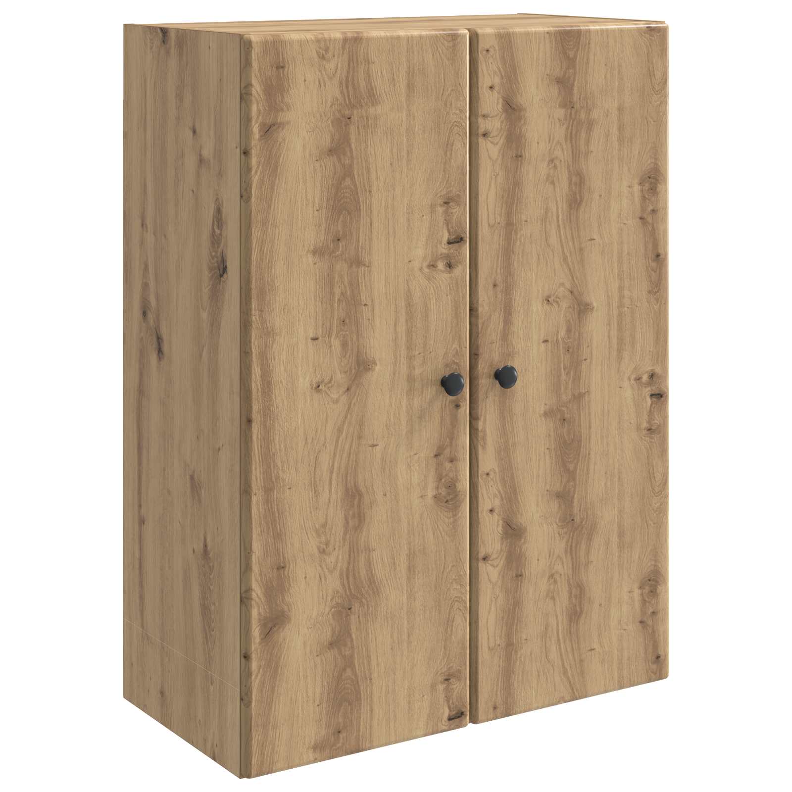 Wandkast Artisanaal eiken 66 x 34,5 x 90 cm Bewerkt hout is nu te koop bij PeponiXL, paradijselijk wonen!