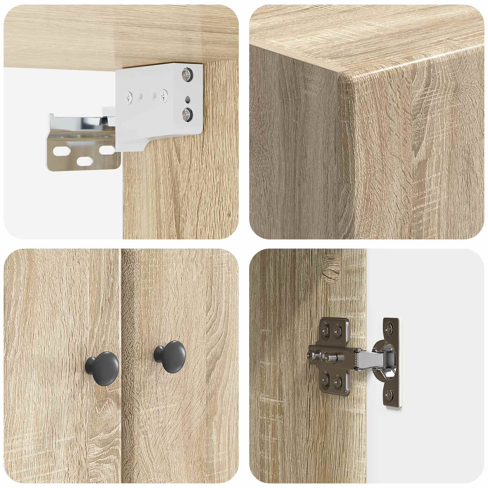 Wandkast Sonoma Eiken 59 x 31 x 60 cm Bewerkt hout is nu te koop bij PeponiXL, paradijselijk wonen!