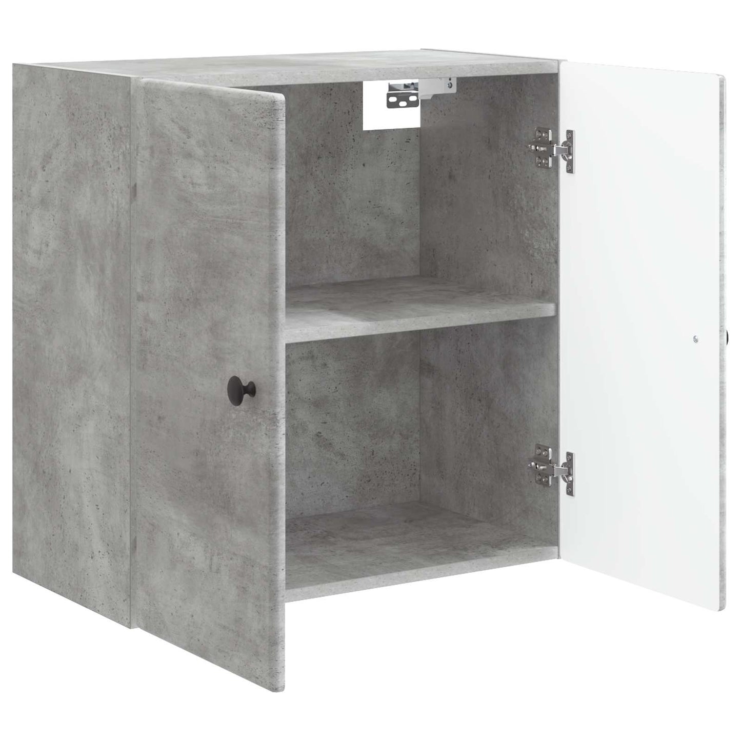 Wandkast Betongrijs 59 x 31 x 60 cm Bewerkt hout is nu te koop bij PeponiXL, paradijselijk wonen!