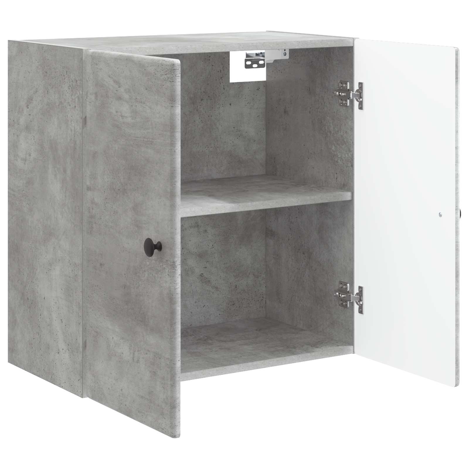 Wandkast Betongrijs 59 x 31 x 60 cm Bewerkt hout is nu te koop bij PeponiXL, paradijselijk wonen!