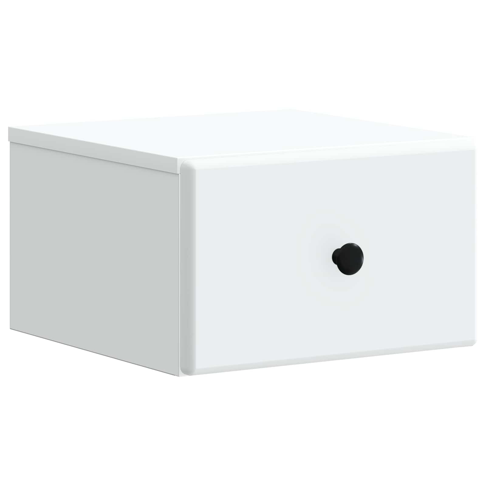 Wandbeugel Bedkast met lade Wit 34,5 x 33 x 20 cm Bewerkt hout is nu te koop bij PeponiXL, paradijselijk wonen!