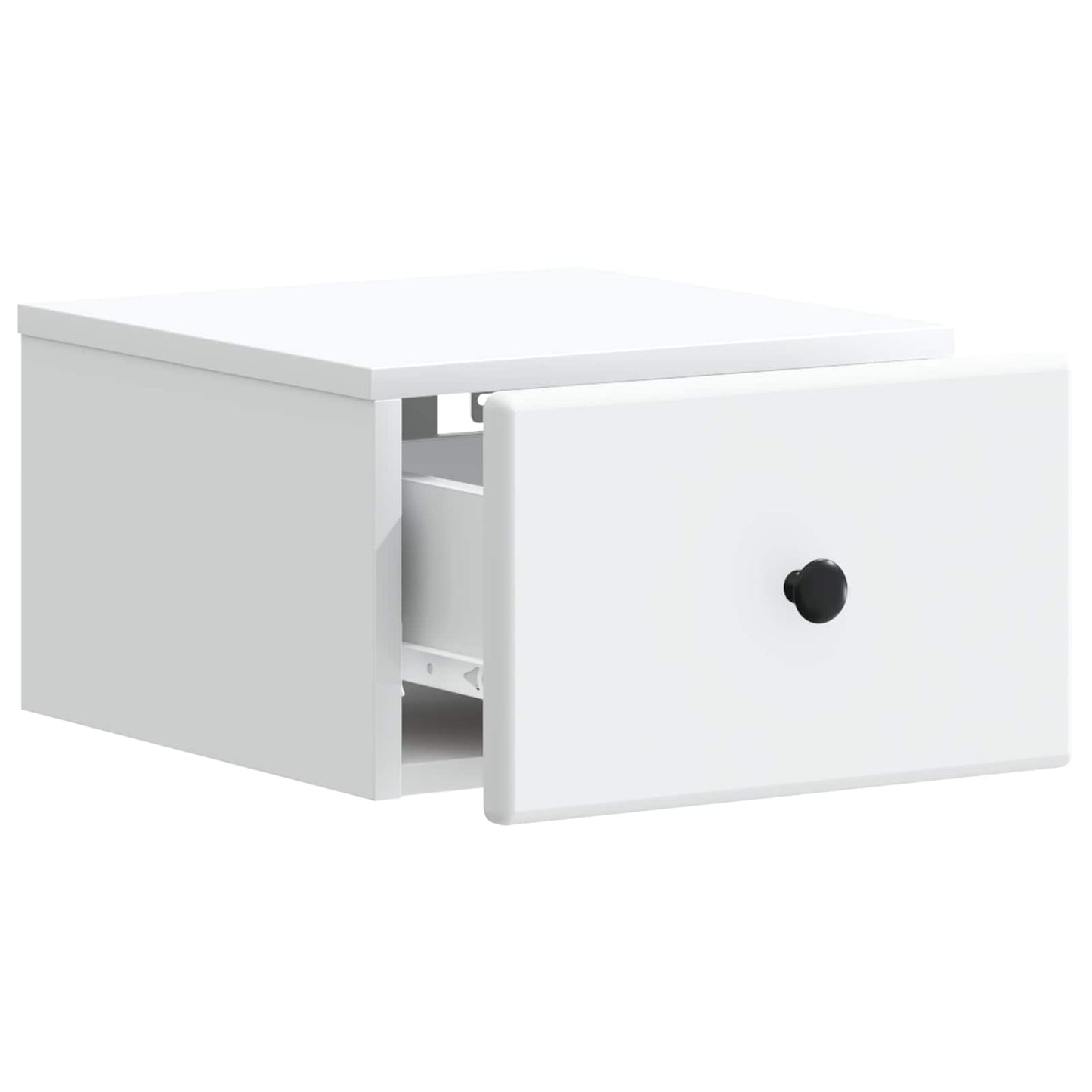 Wandbeugel Bedkast met lade Wit 34,5 x 33 x 20 cm Bewerkt hout is nu te koop bij PeponiXL, paradijselijk wonen!