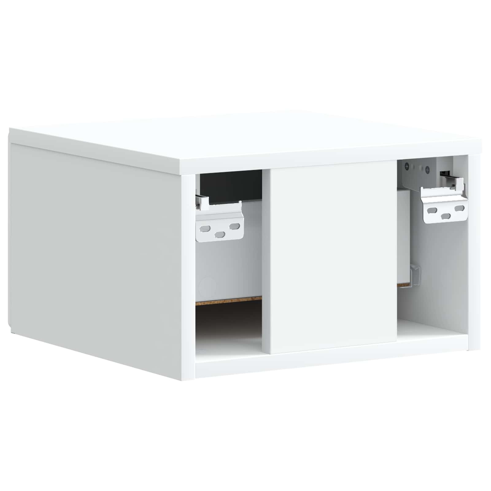 Wandbeugel Bedkast met lade Wit 34,5 x 33 x 20 cm Bewerkt hout is nu te koop bij PeponiXL, paradijselijk wonen!