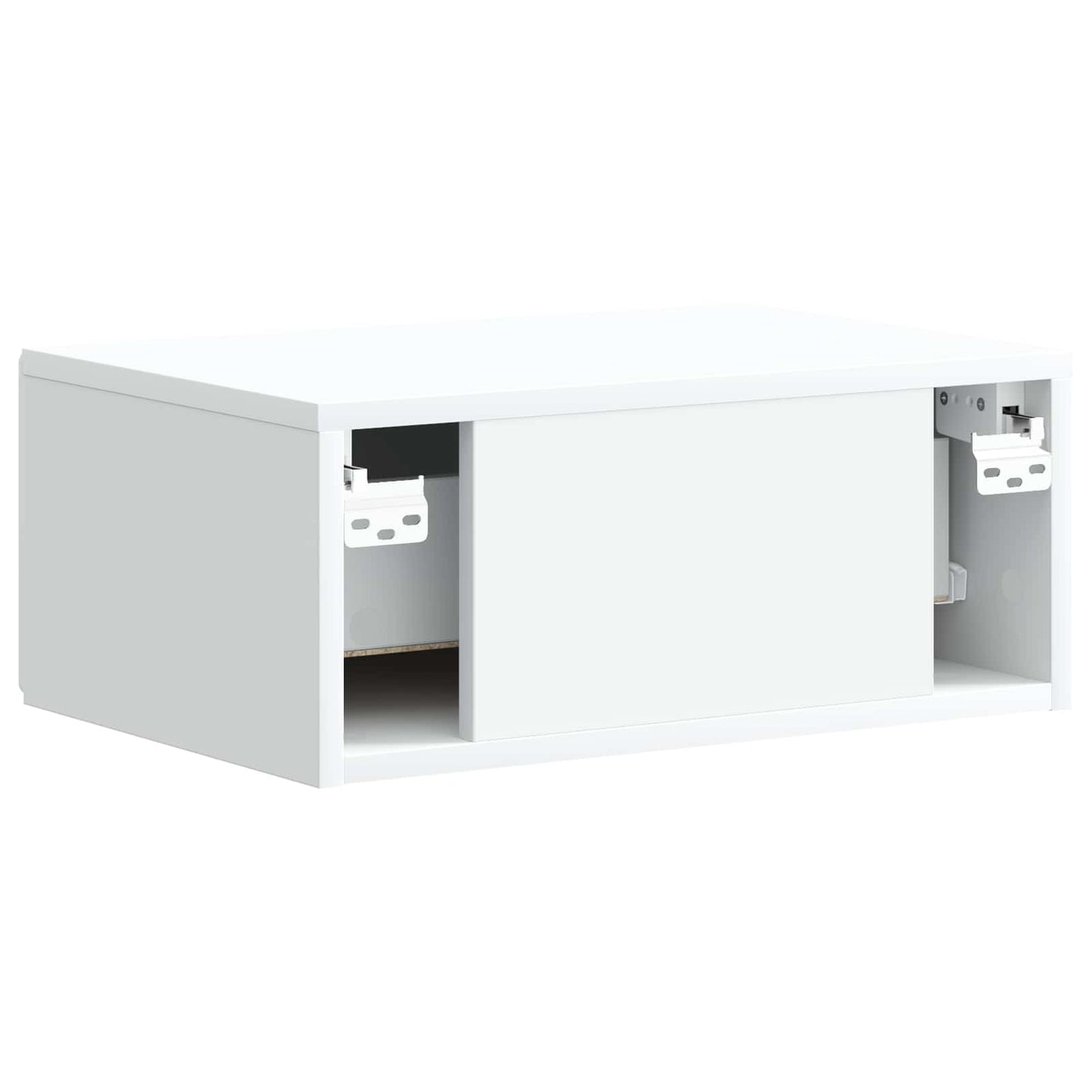 Wandbeugel Bedkast met lade Wit 49 x 34,5 x 20 cm Bewerkt hout is nu te koop bij PeponiXL, paradijselijk wonen!